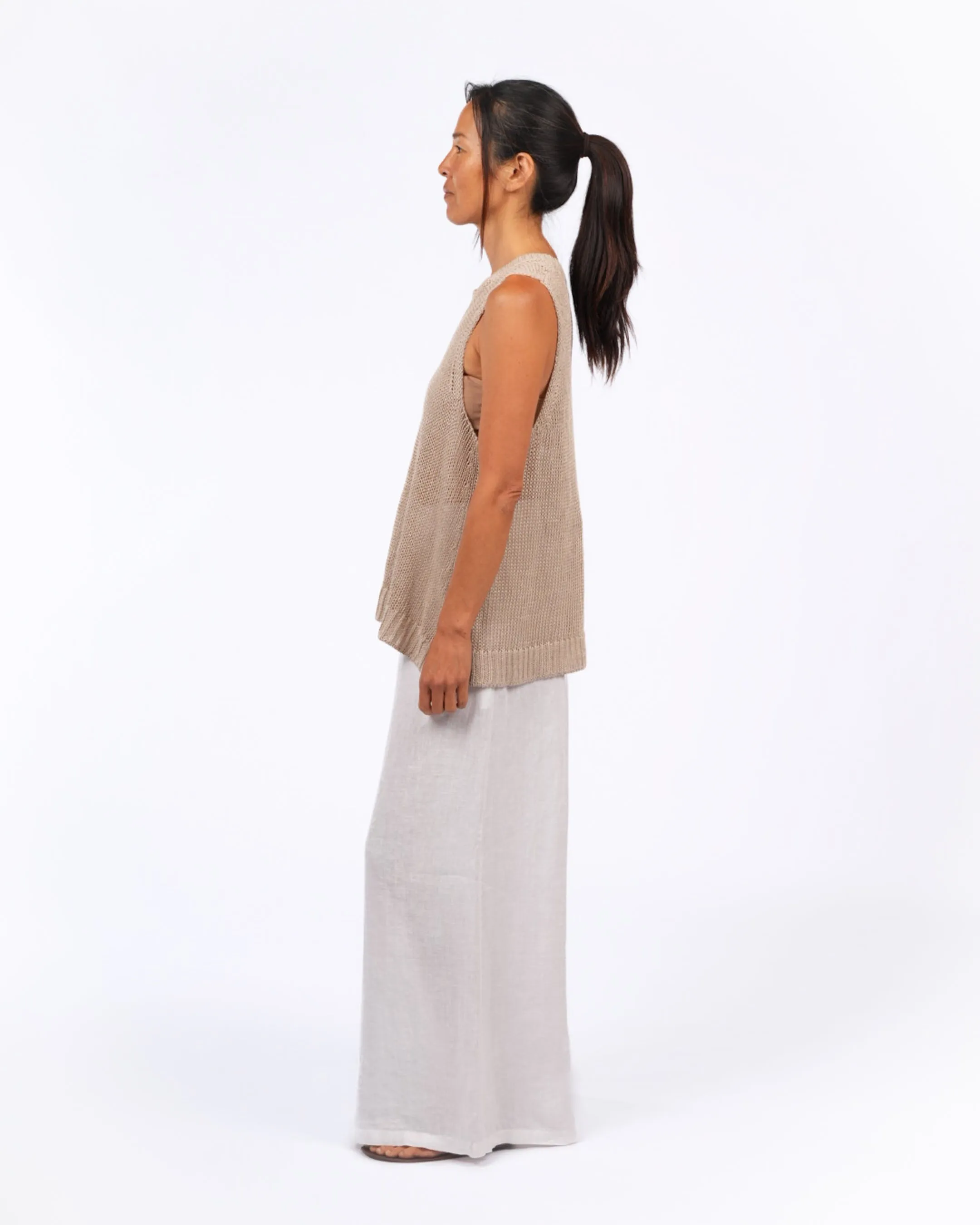 Knitted Linen Singlet sold by Montaigne product image thumbnail 2