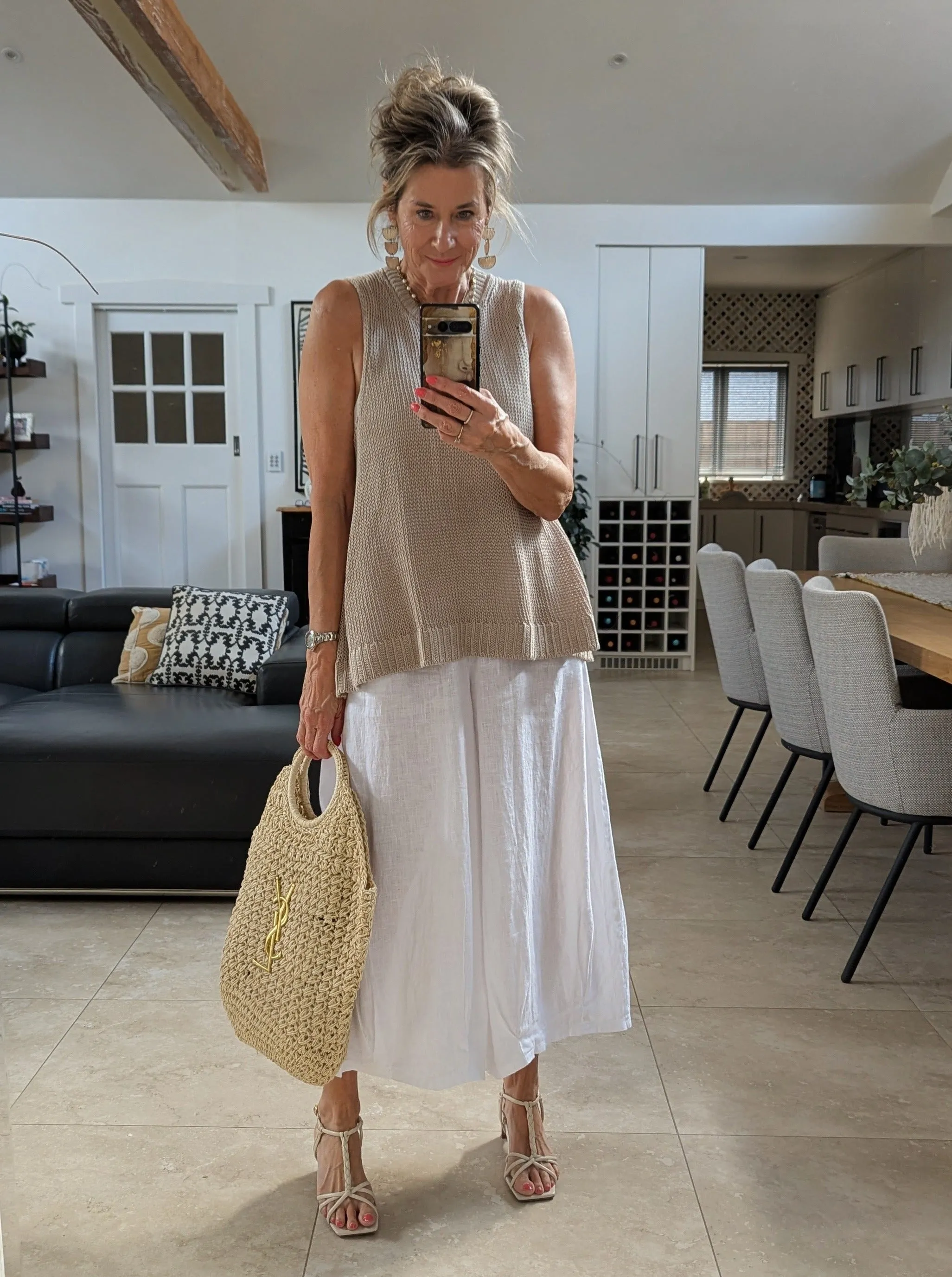 Knitted Linen Singlet sold by Montaigne product image thumbnail 3
