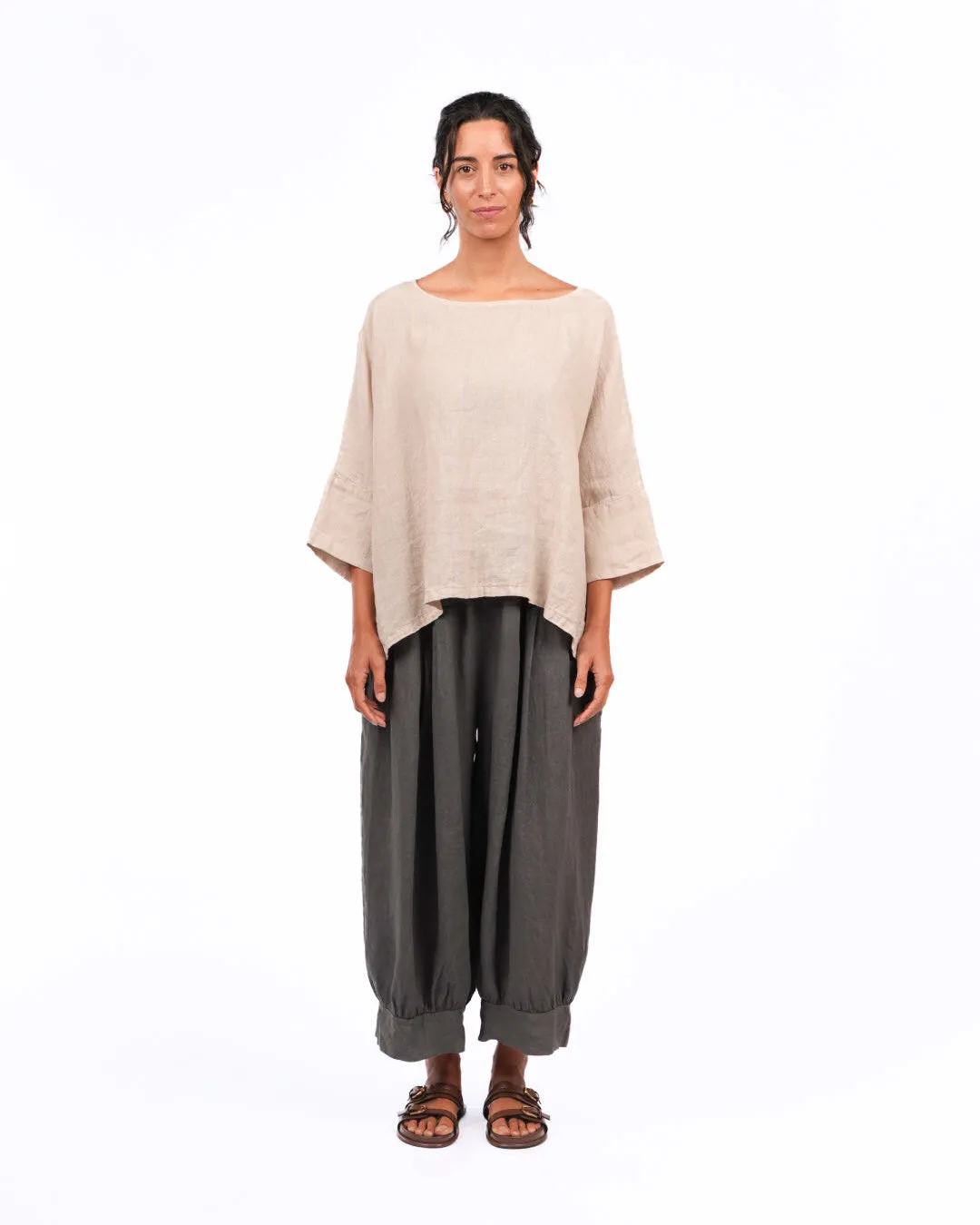 Artiste Hi-Lo Linen Top sold by Montaigne product image thumbnail 3