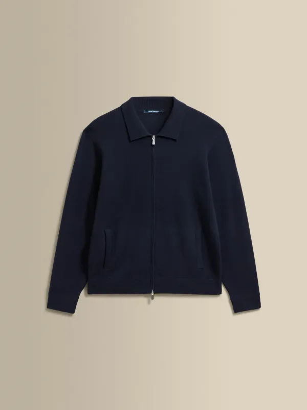 Merino Wool Zip Through Shirt Collar Bomber sold by Thom Sweeney