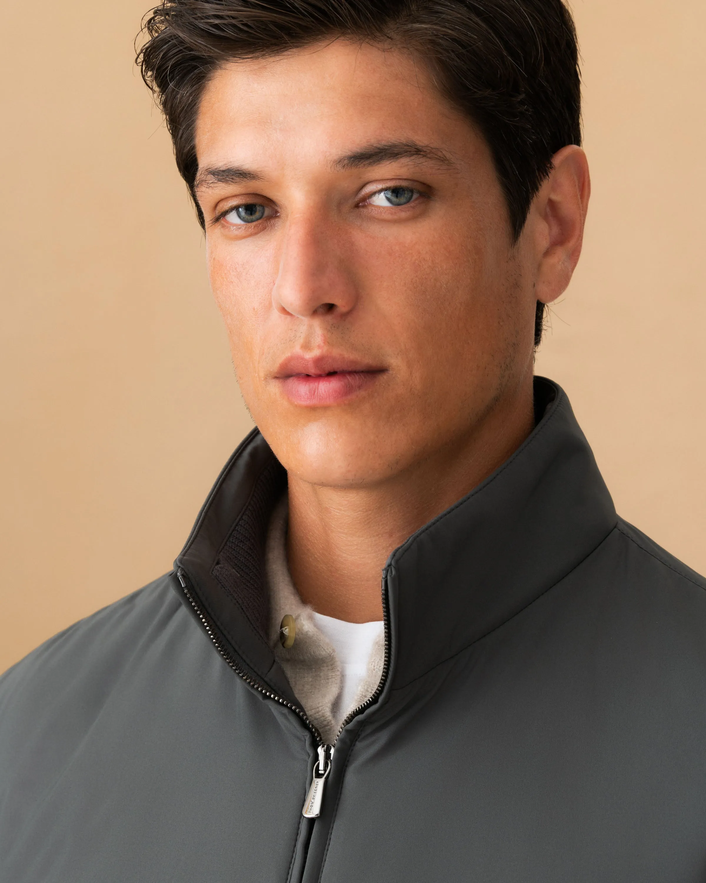 Nylon Cashmere Lined Bomber Jacket sold by Thom Sweeney product image thumbnail 4