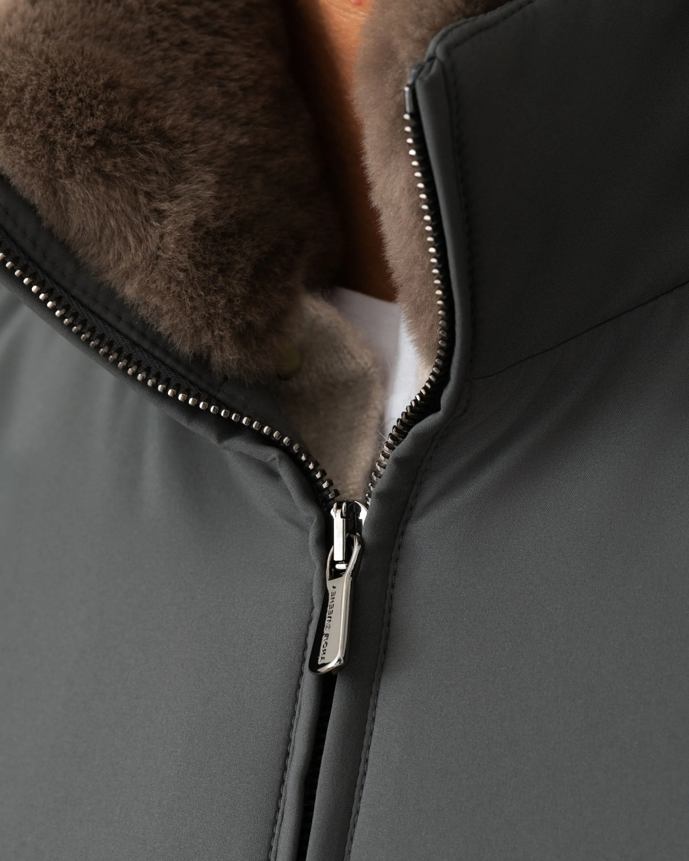 Nylon Cashmere Lined Bomber Jacket sold by Thom Sweeney product image thumbnail 5