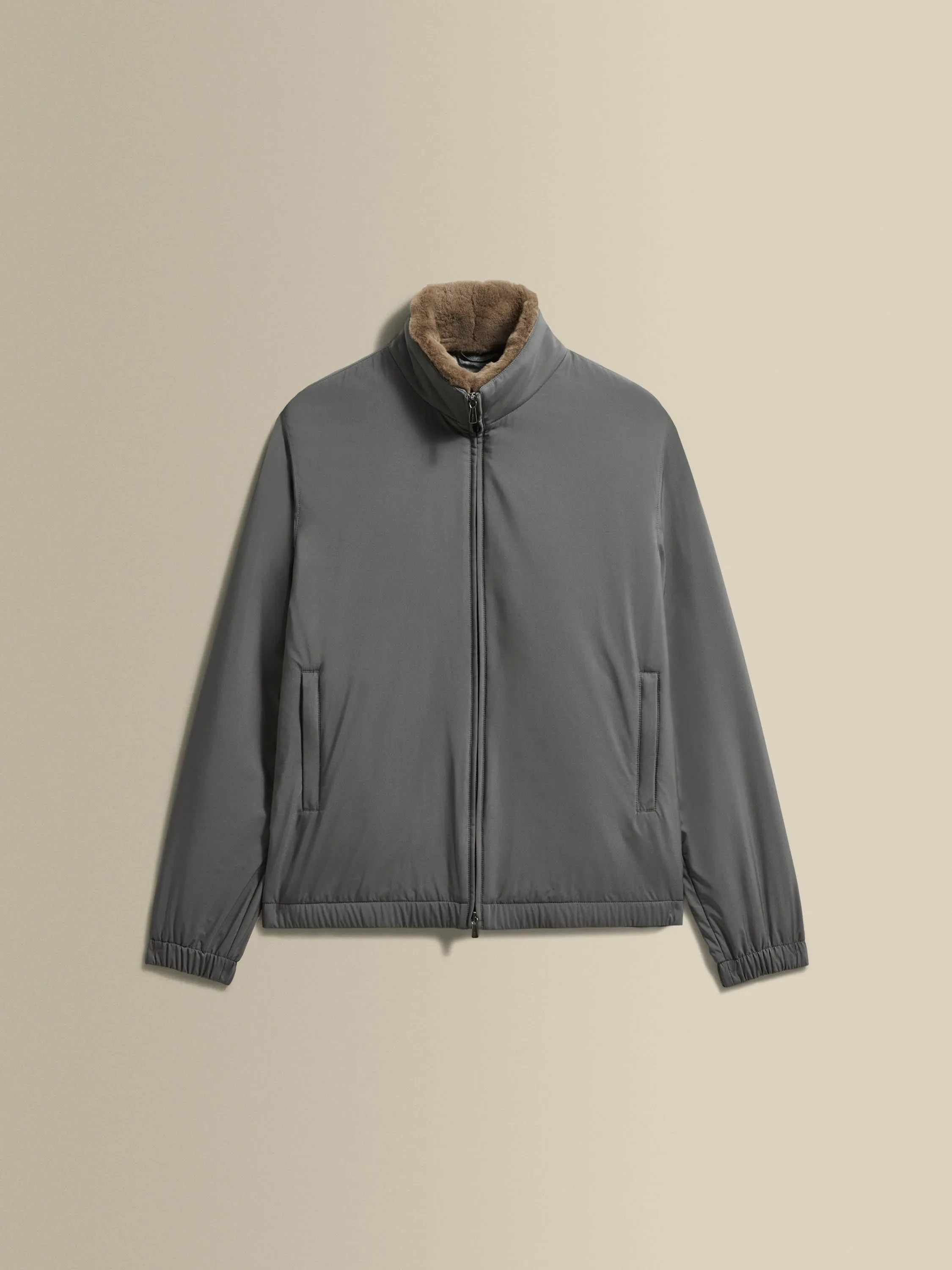 Nylon Cashmere Lined Bomber Jacket sold by Thom Sweeney