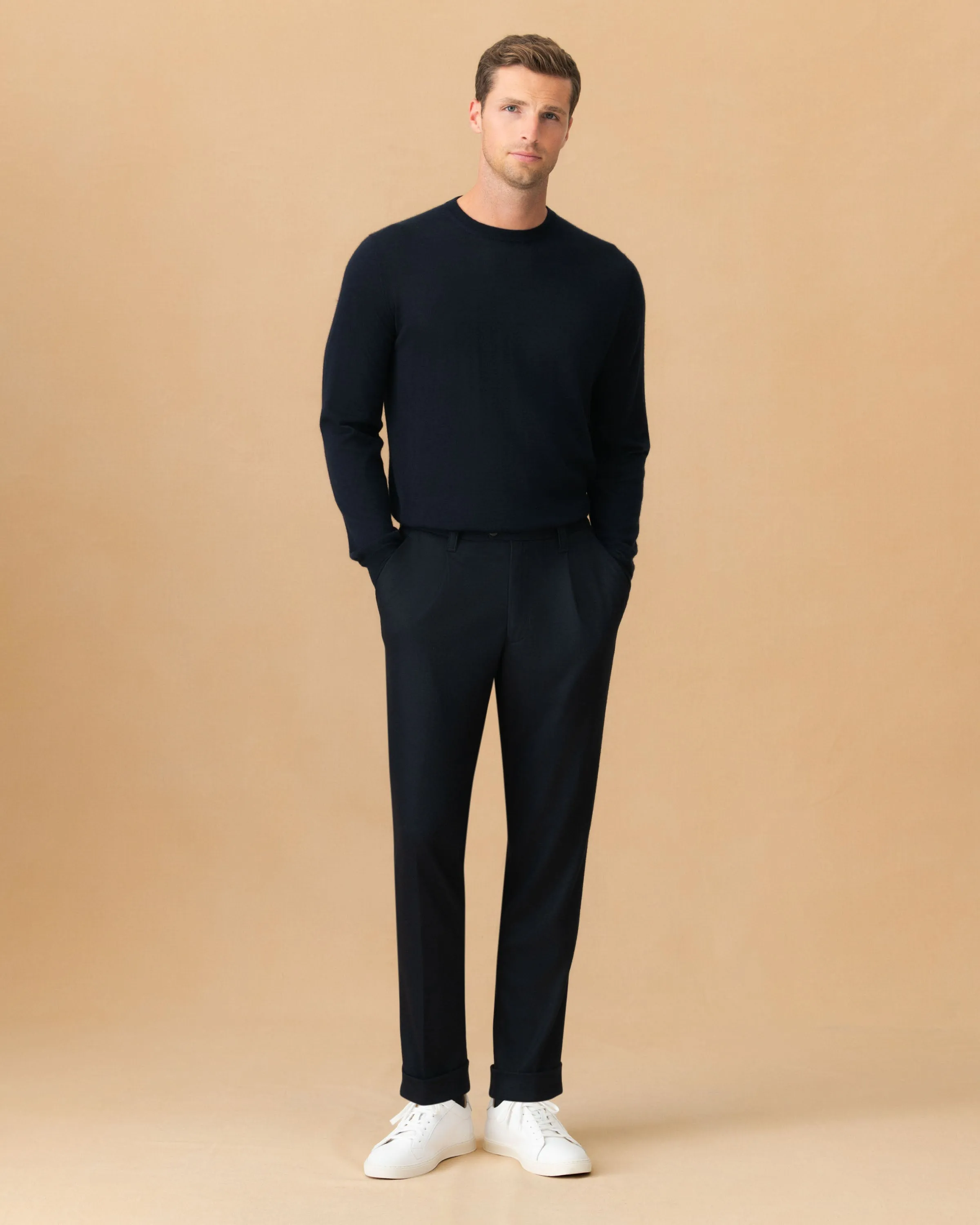 Wool Jersey Single Pleat Elasticated Trousers sold by Thom Sweeney product image thumbnail 2