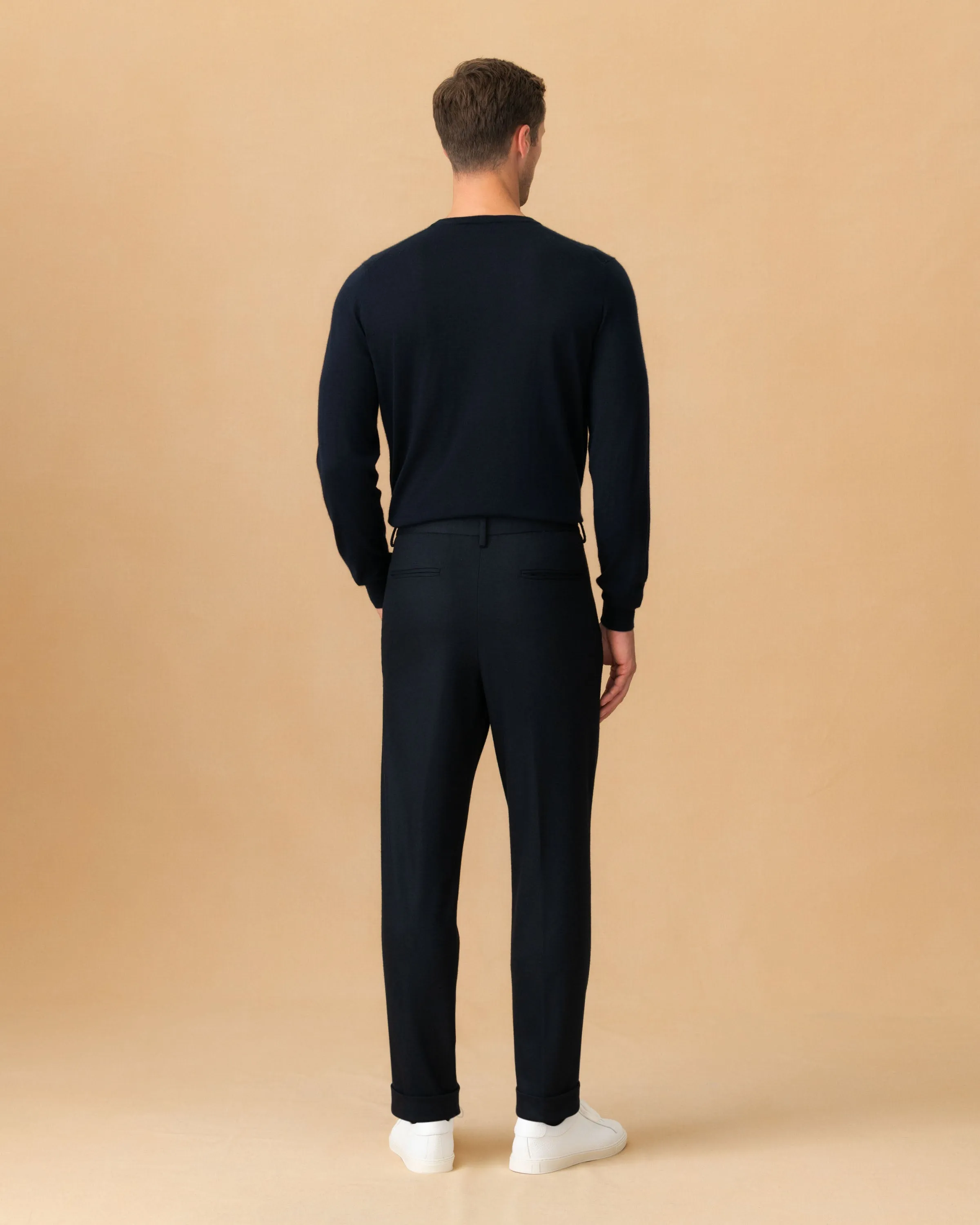 Wool Jersey Single Pleat Elasticated Trousers sold by Thom Sweeney product image thumbnail 4