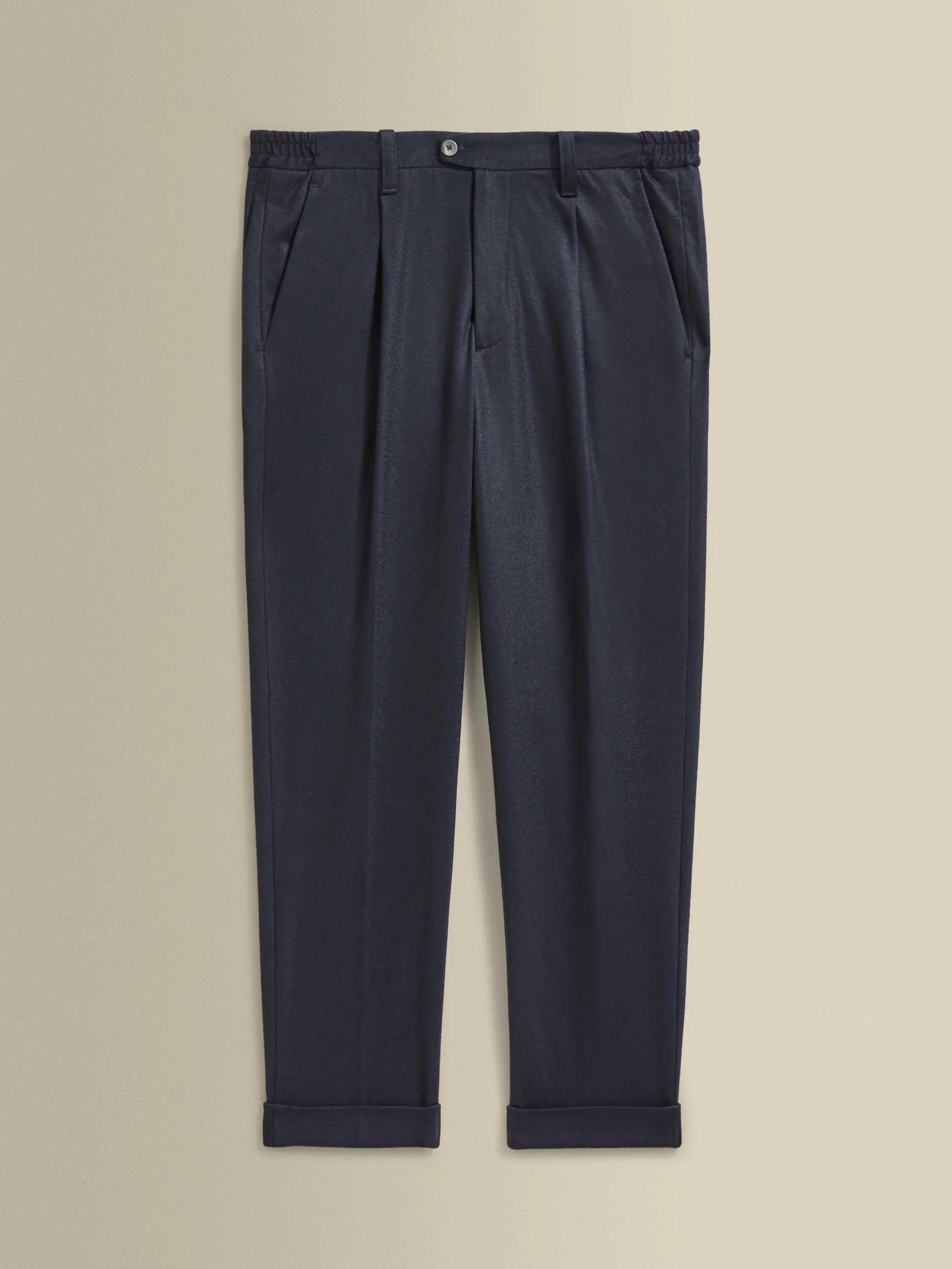 Wool Jersey Single Pleat Elasticated Trousers sold by Thom Sweeney