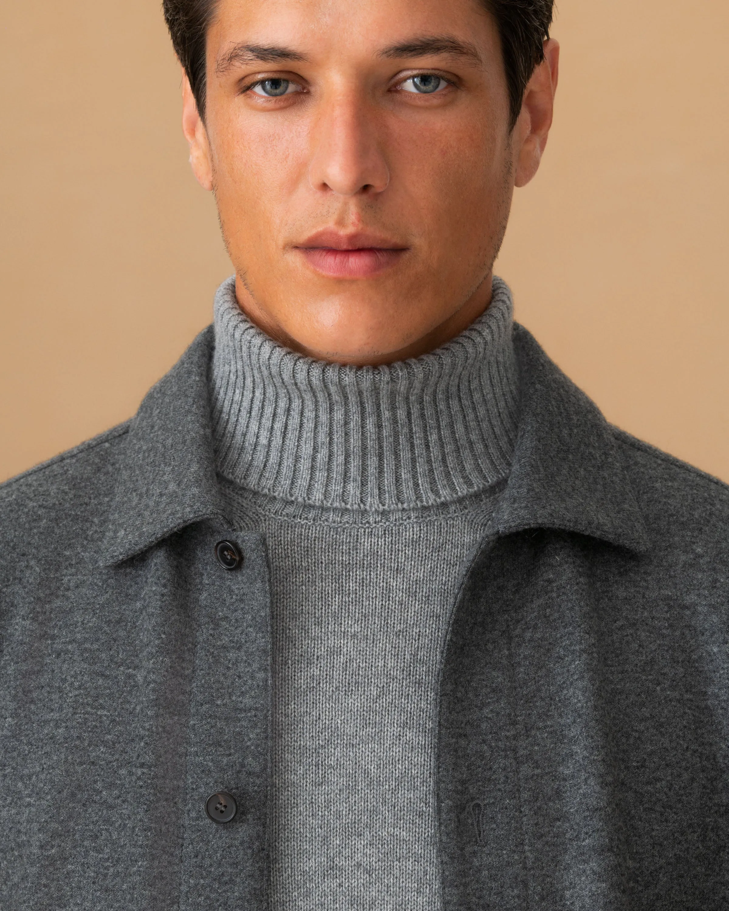 Cashmere Button Through Overshirt sold by Thom Sweeney product image thumbnail 4