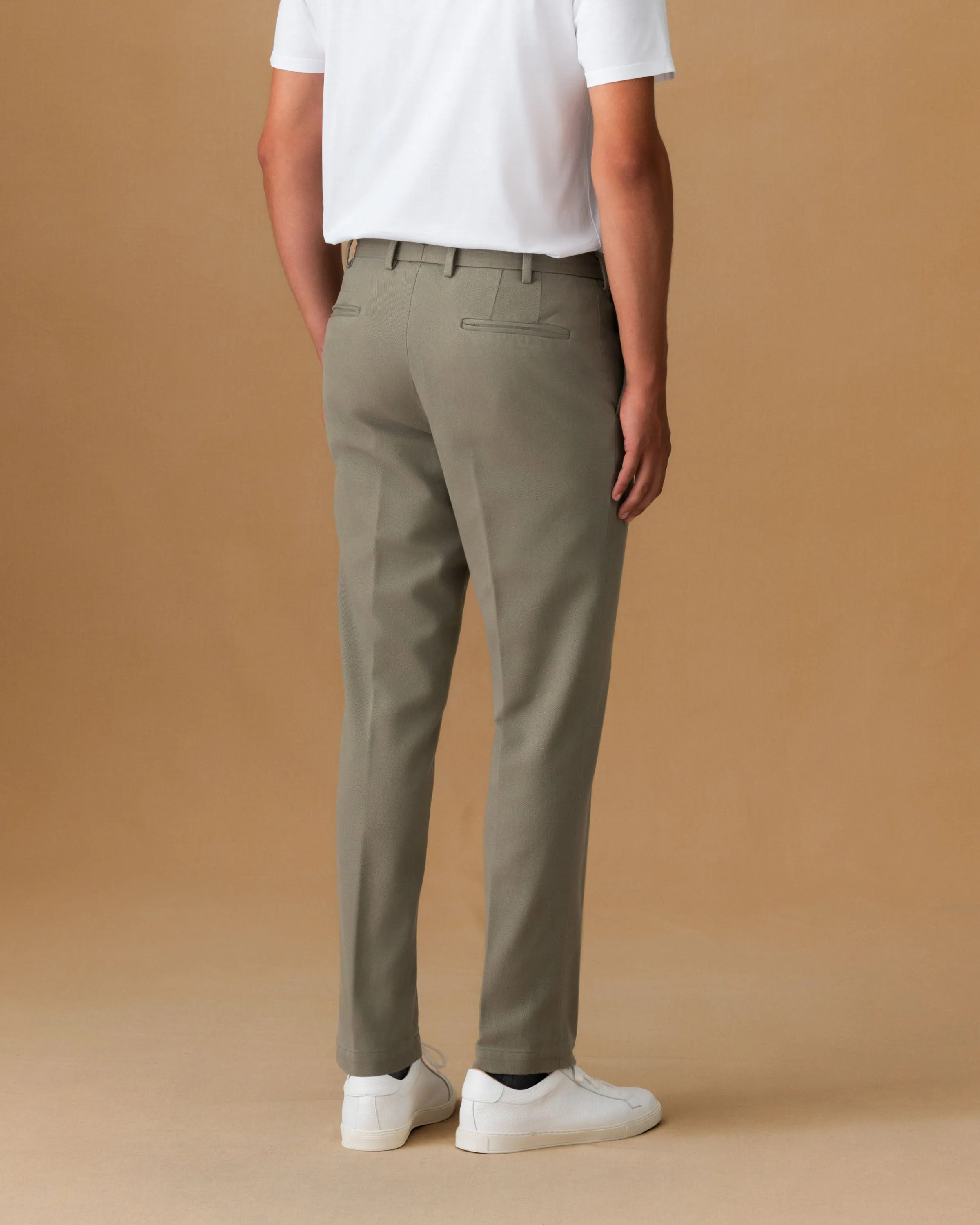Cotton Twill Flat Front Chinos sold by Thom Sweeney product image thumbnail 5
