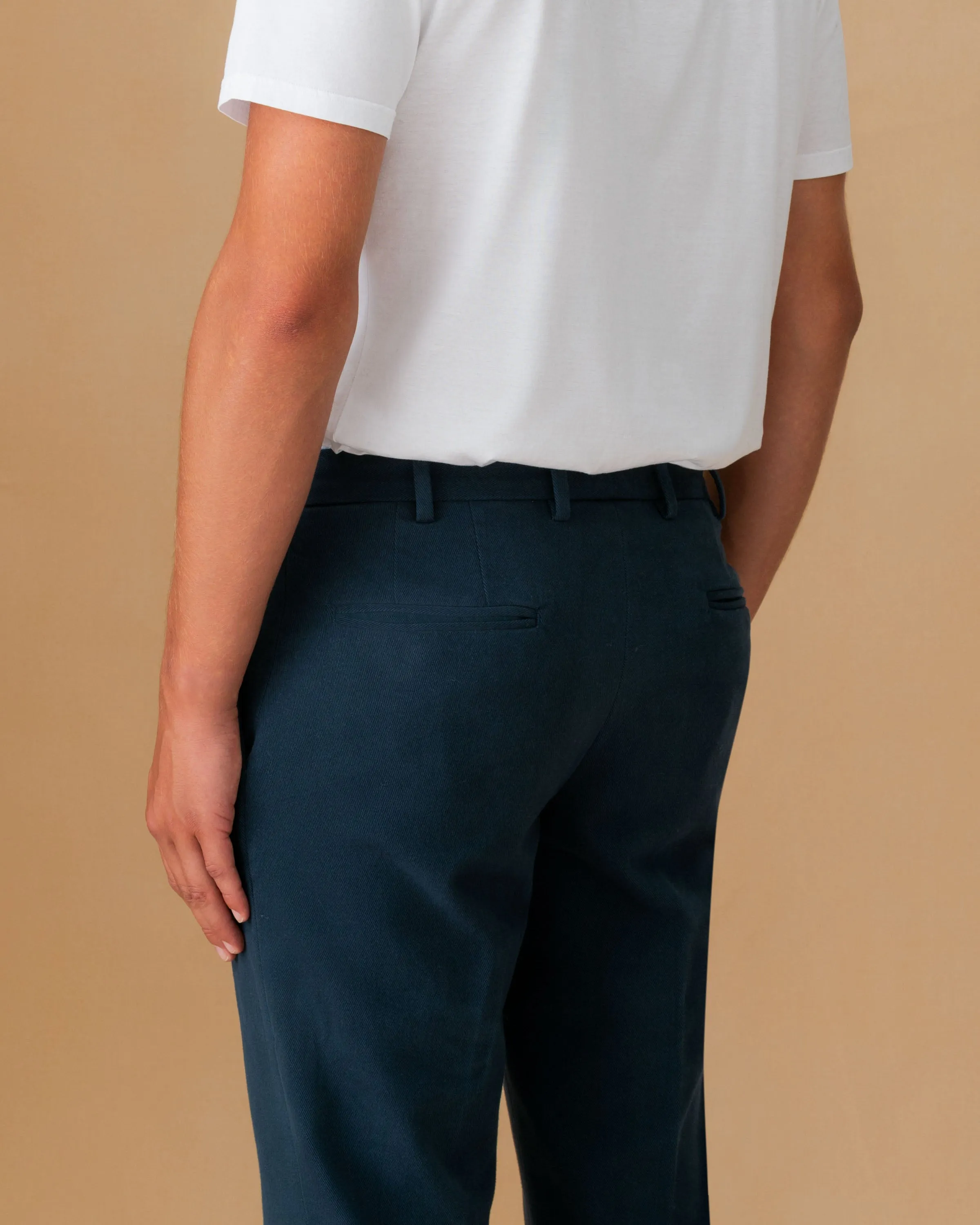 Cotton Twill Flat Front Chinos sold by Thom Sweeney product image thumbnail 5
