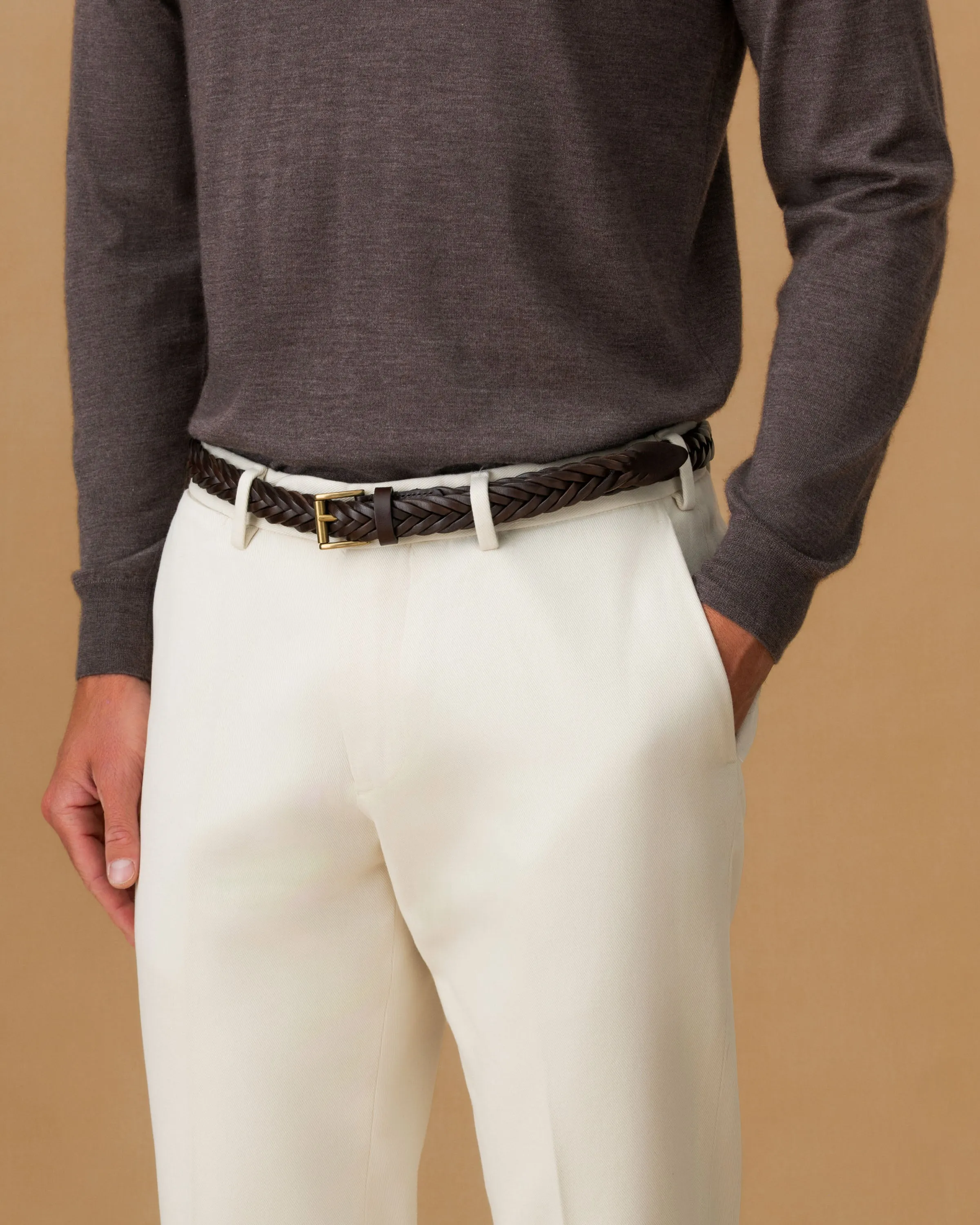 Cotton Twill Flat Front Chinos sold by Thom Sweeney product image thumbnail 3