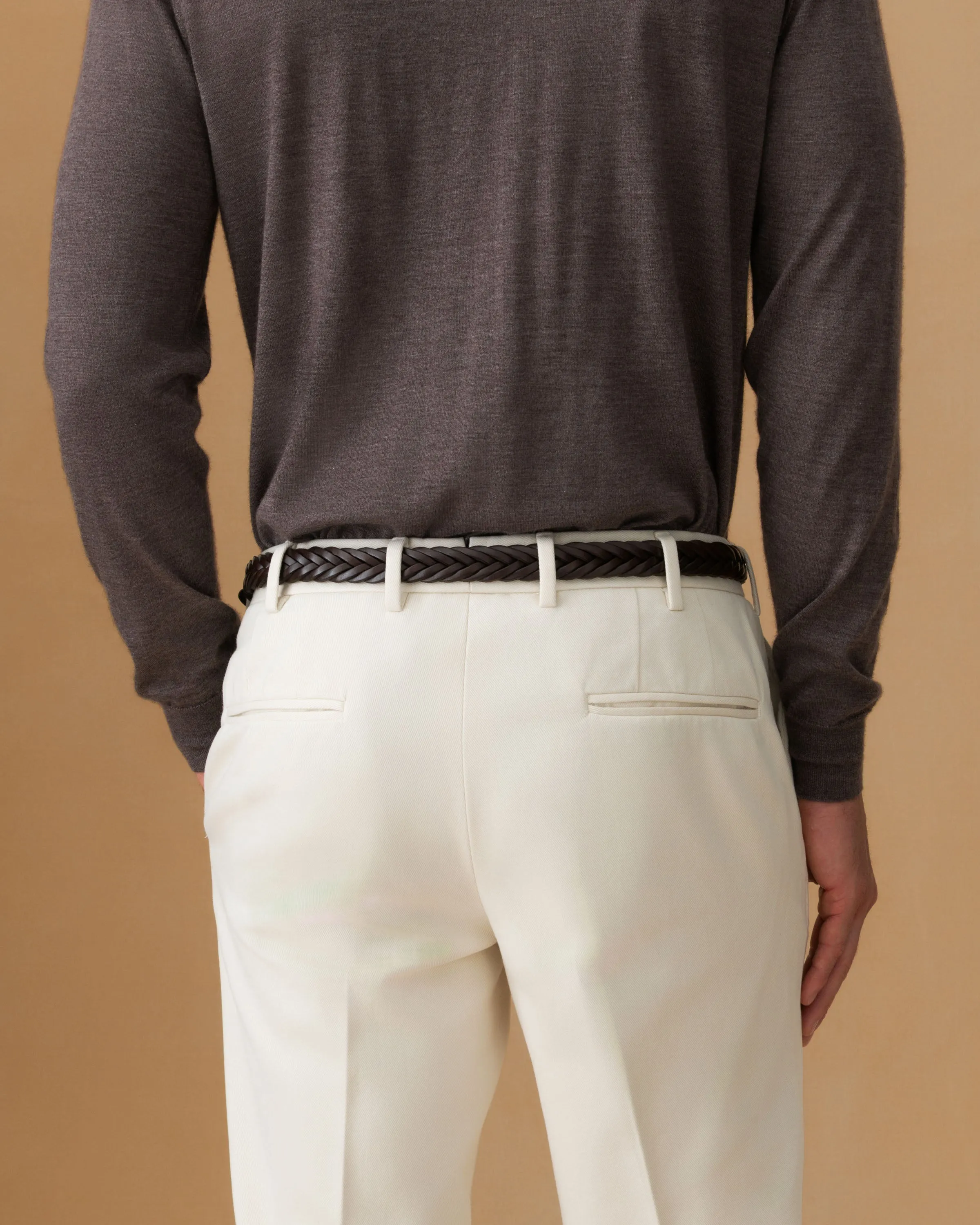 Cotton Twill Flat Front Chinos sold by Thom Sweeney product image thumbnail 4