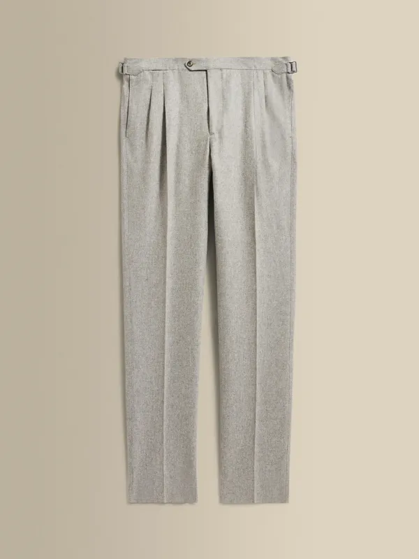 Virgin Wool Double Pleat Tailored Trousers sold by Thom Sweeney