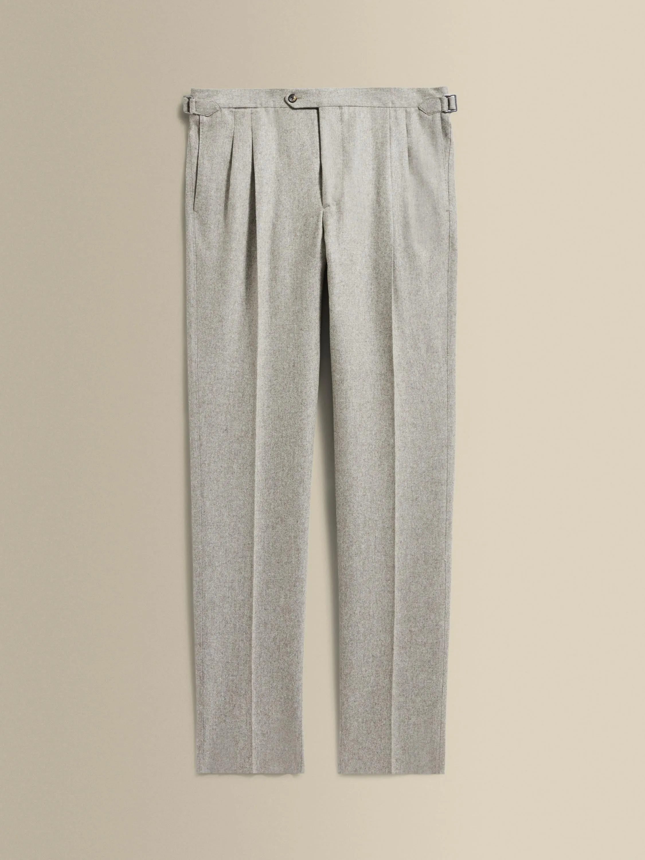 Virgin Wool Double Pleat Tailored Trousers sold by Thom Sweeney
