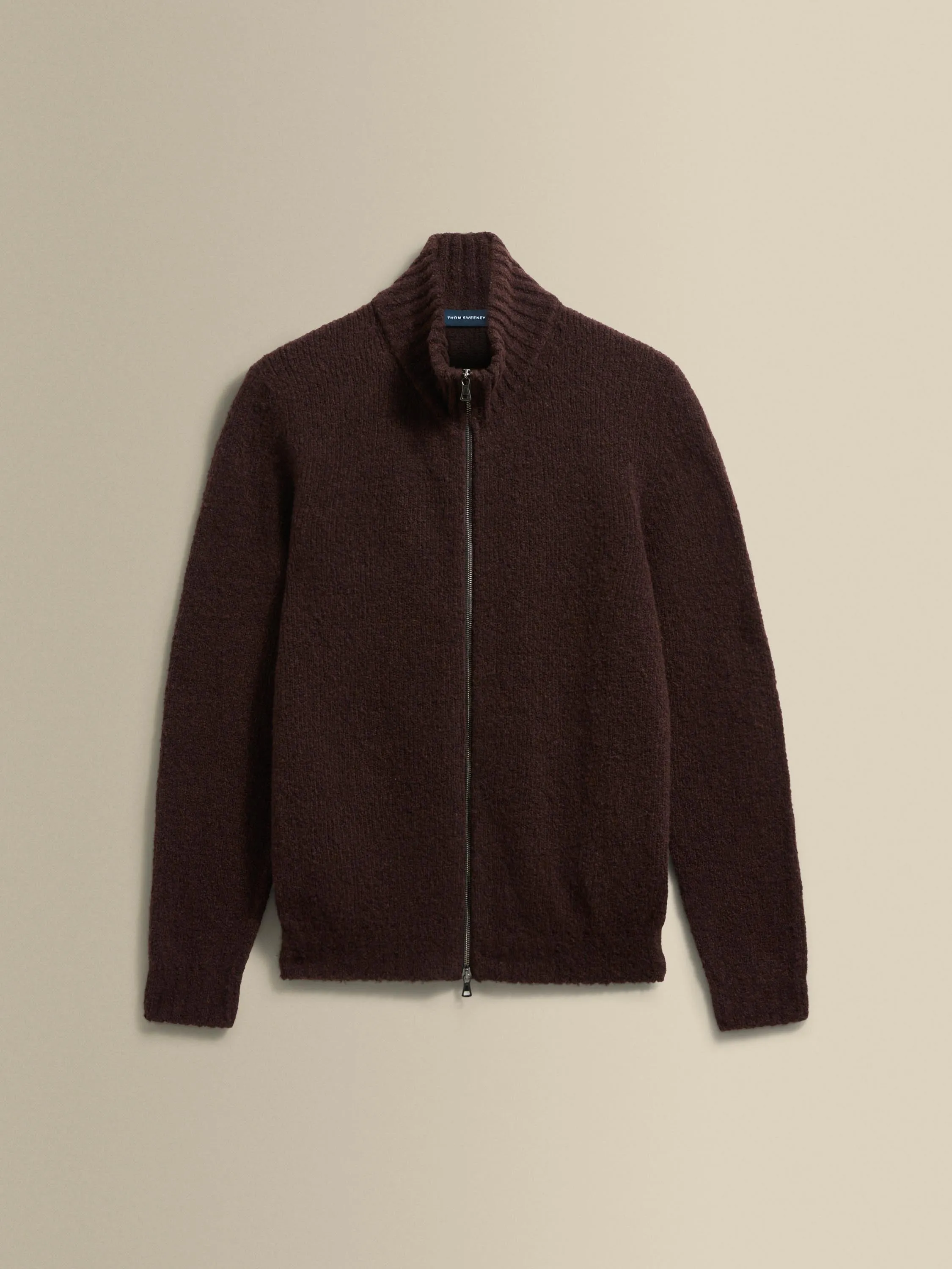 Felted Wool Cashmere Zip-Through Sweater sold by Thom Sweeney