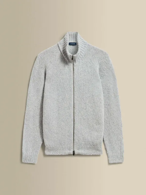 Felted Wool Cashmere Zip-Through Sweater sold by Thom Sweeney