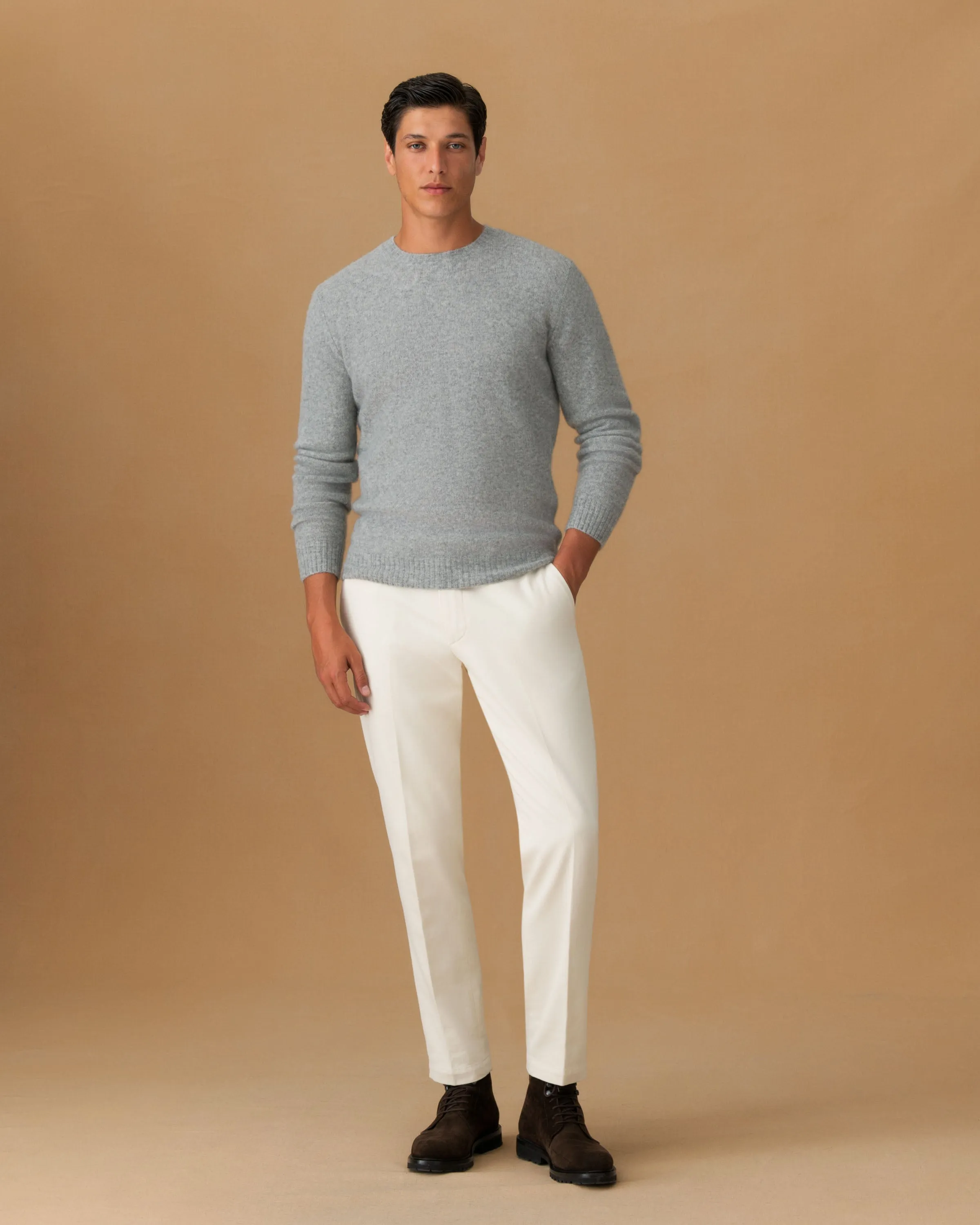 Brushed Cashmere Silk Crew Neck Sweater sold by Thom Sweeney product image thumbnail 3