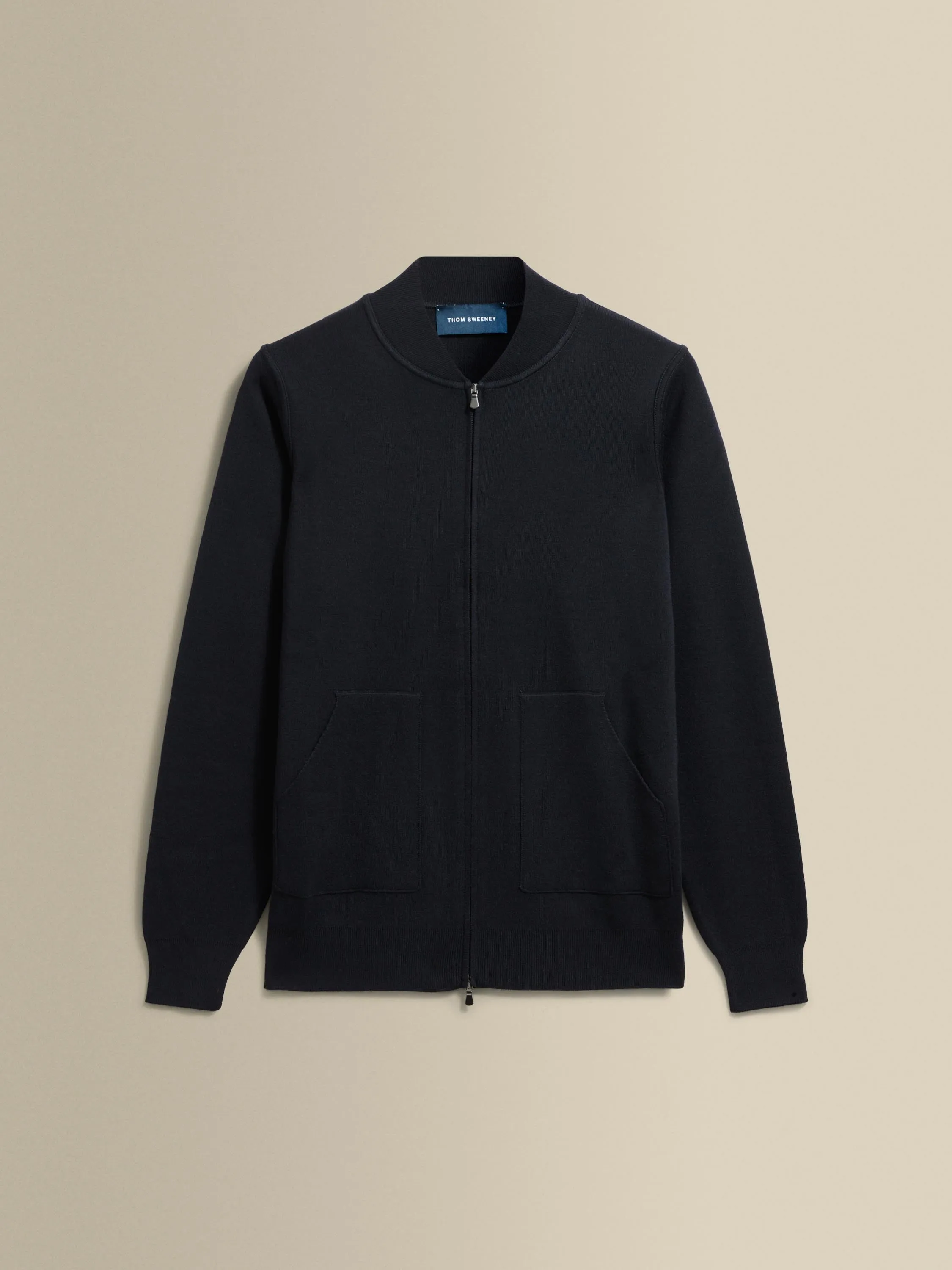 Virgin Wool Zip-Through Knit Bomber sold by Thom Sweeney
