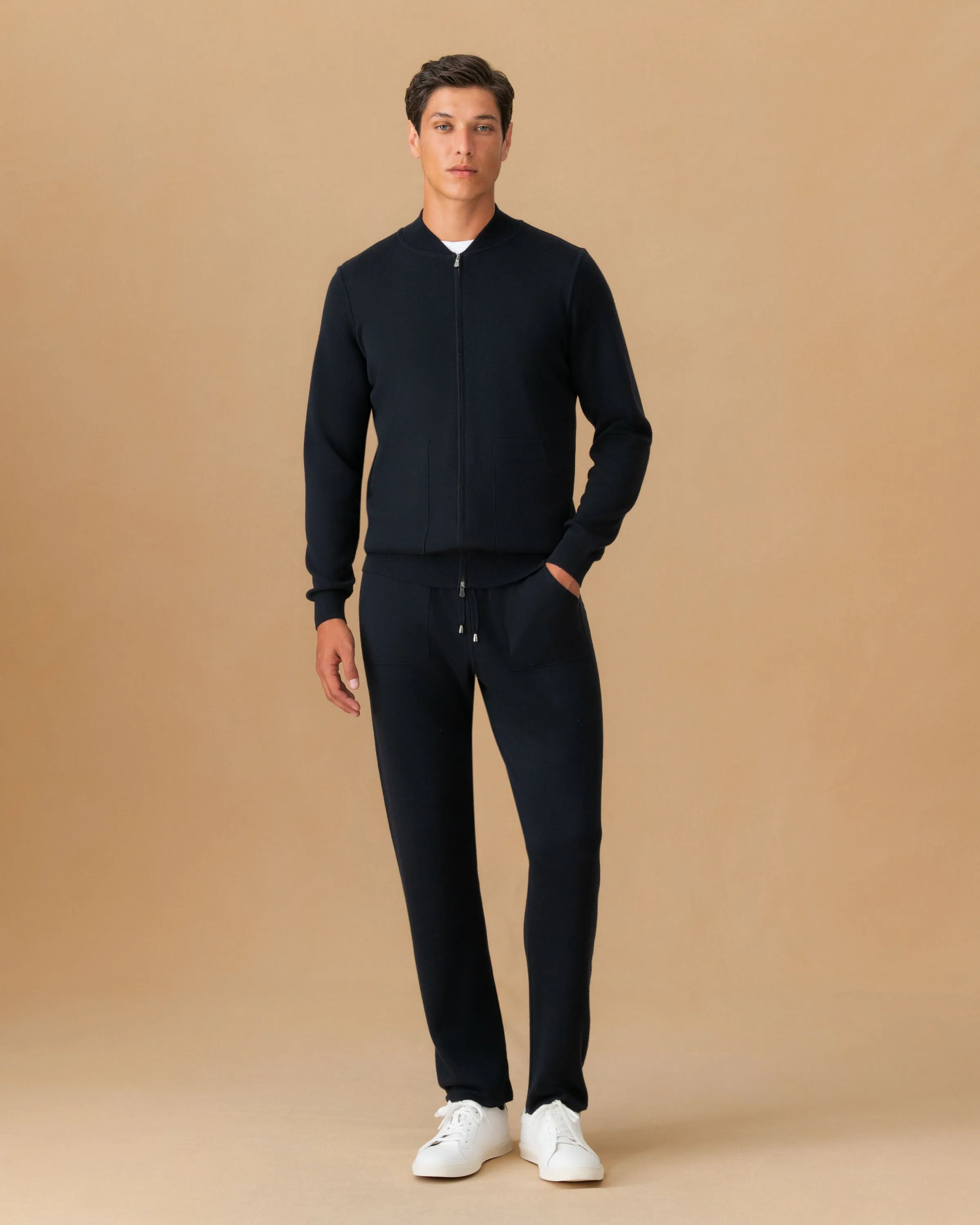 Virgin Wool Zip-Through Knit Bomber sold by Thom Sweeney product image thumbnail 2