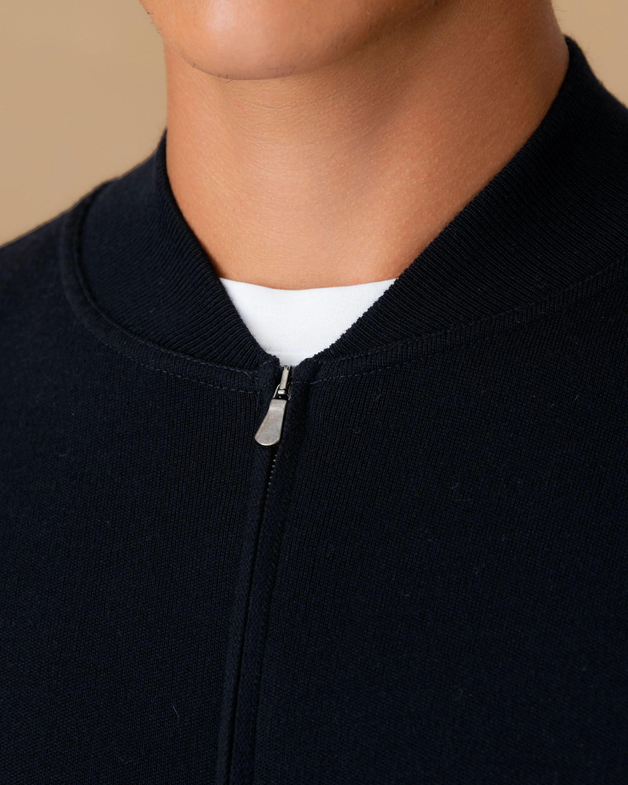 Virgin Wool Zip-Through Knit Bomber sold by Thom Sweeney product image thumbnail 4