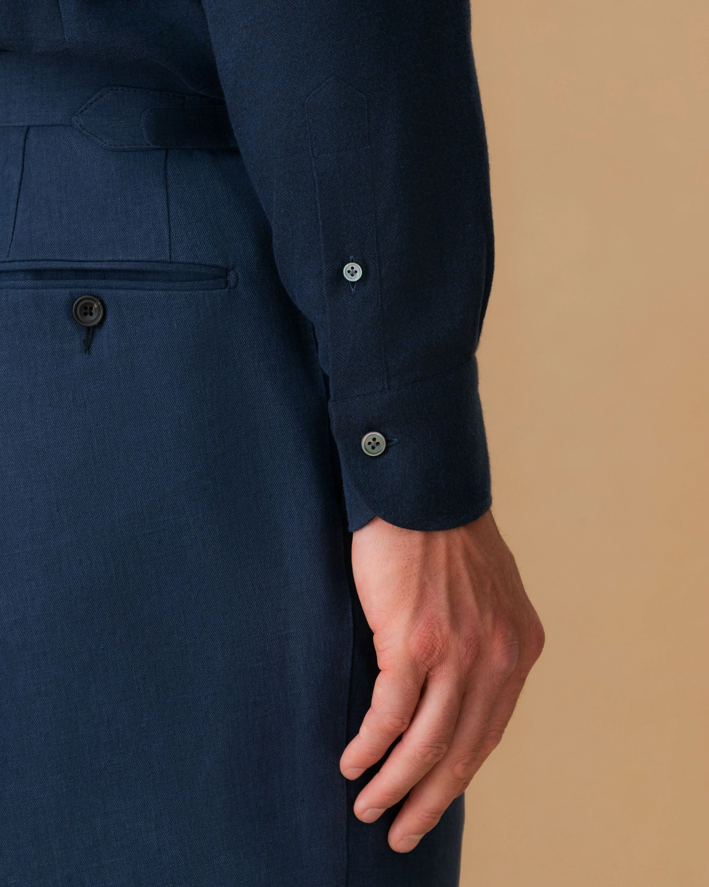 Flannel Point Collar Shirt sold by Thom Sweeney product image thumbnail 4