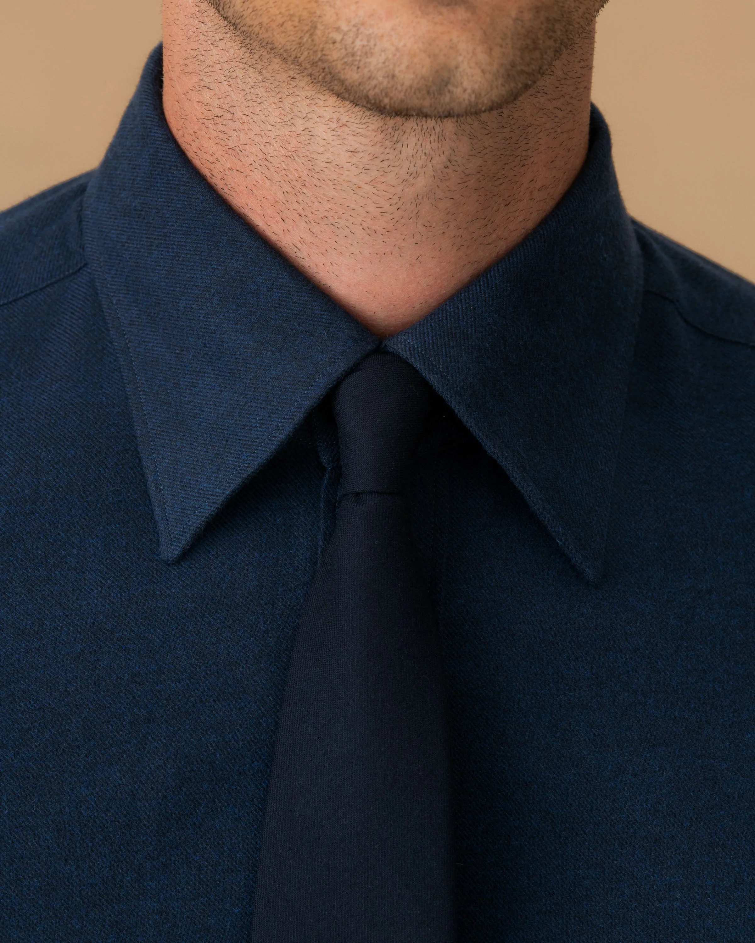 Flannel Point Collar Shirt sold by Thom Sweeney product image thumbnail 3
