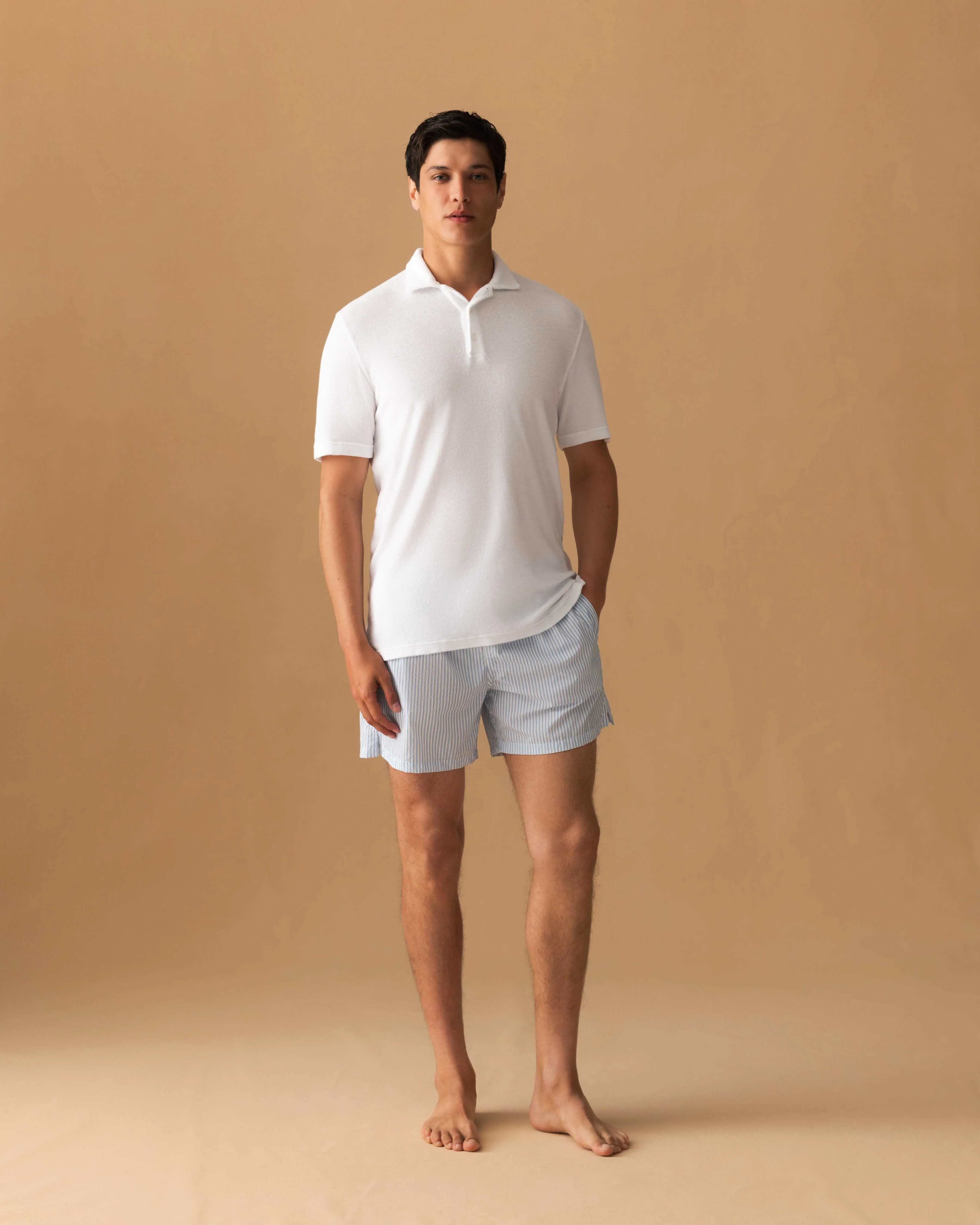Terry Cotton Polo Shirt sold by Thom Sweeney product image thumbnail 3