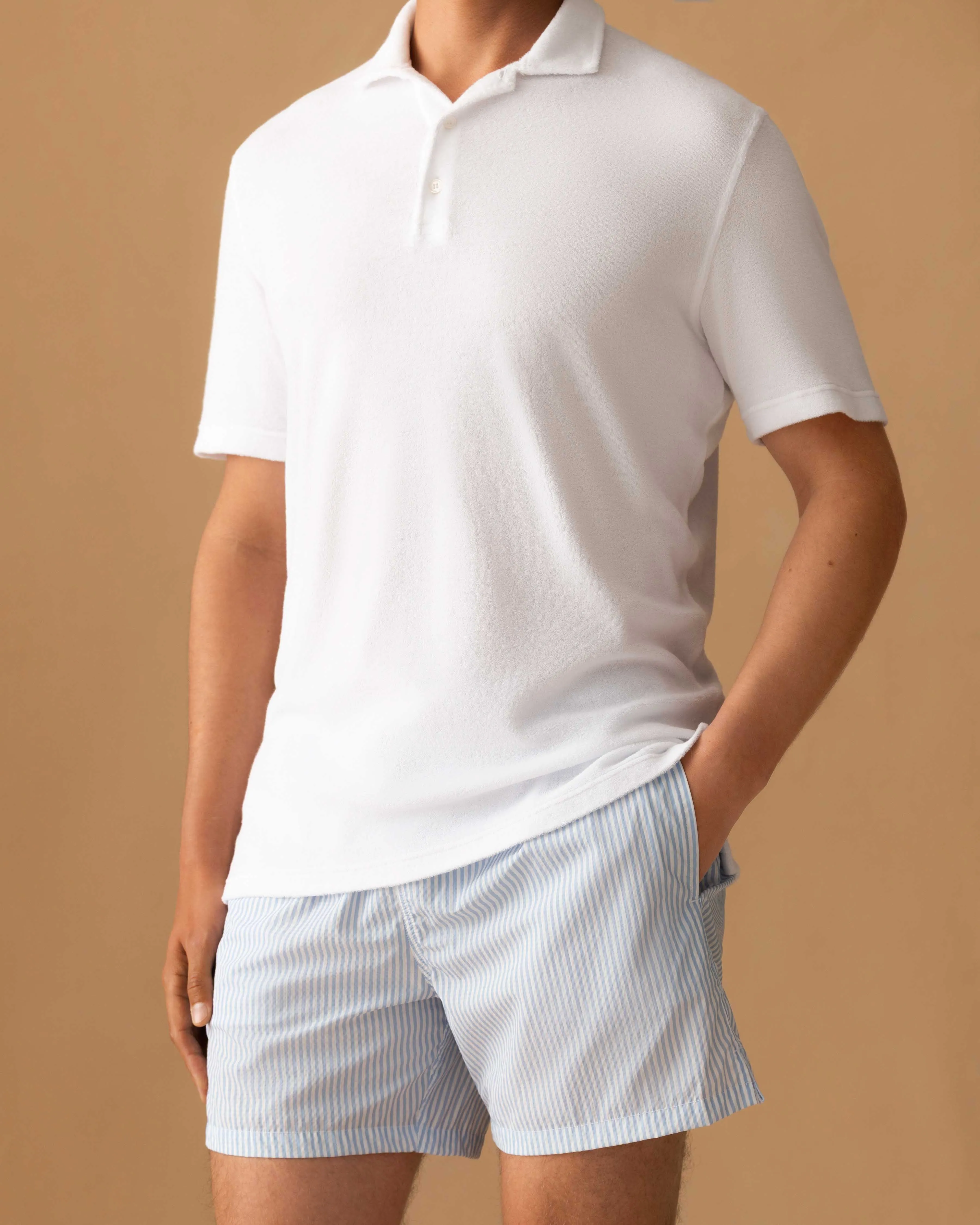 Terry Cotton Polo Shirt sold by Thom Sweeney product image thumbnail 2