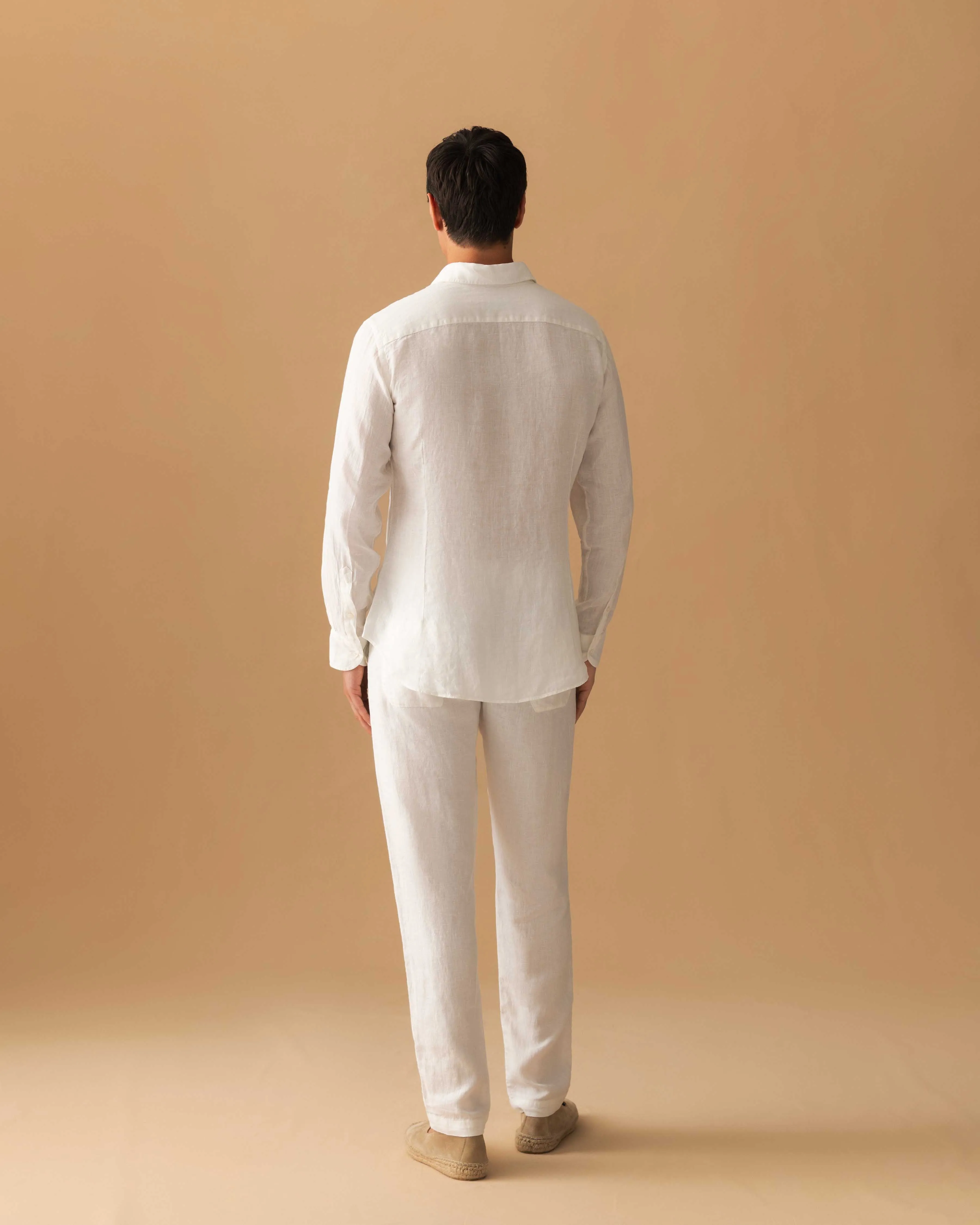 Linen Cutaway Collar Shirt sold by Thom Sweeney product image thumbnail 5