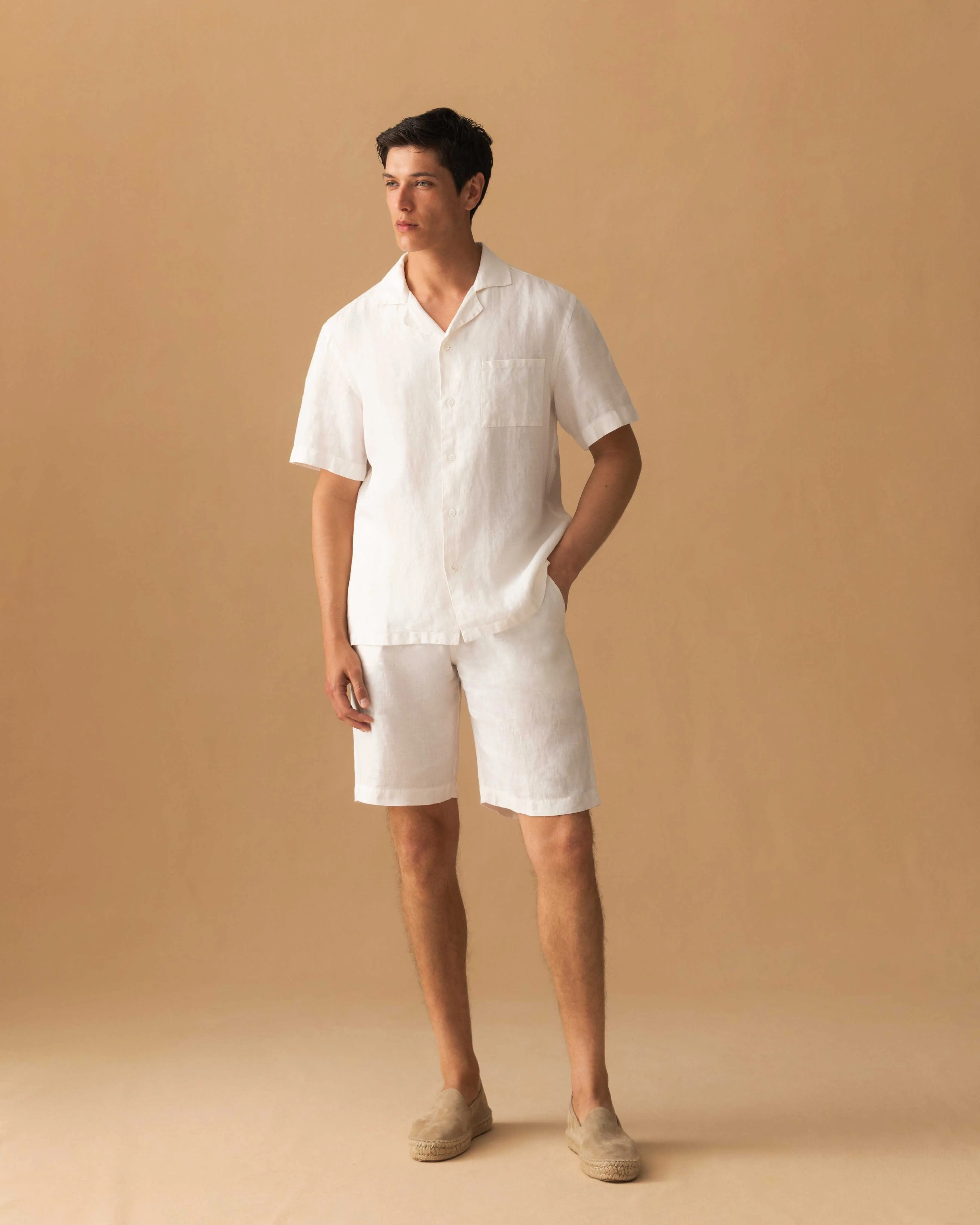 Linen Drawstring Shorts sold by Thom Sweeney product image thumbnail 3