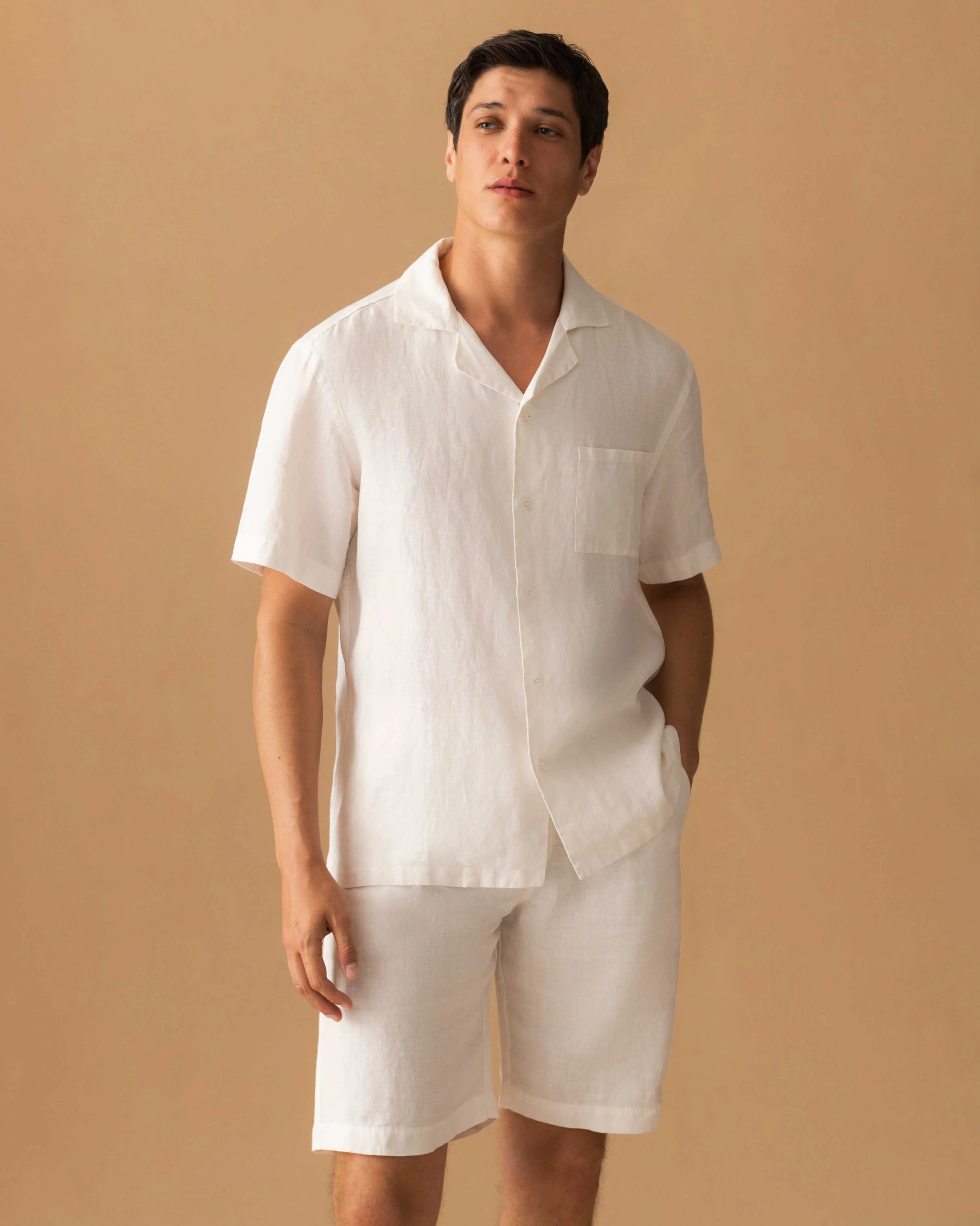 Linen Drawstring Shorts sold by Thom Sweeney product image thumbnail 2