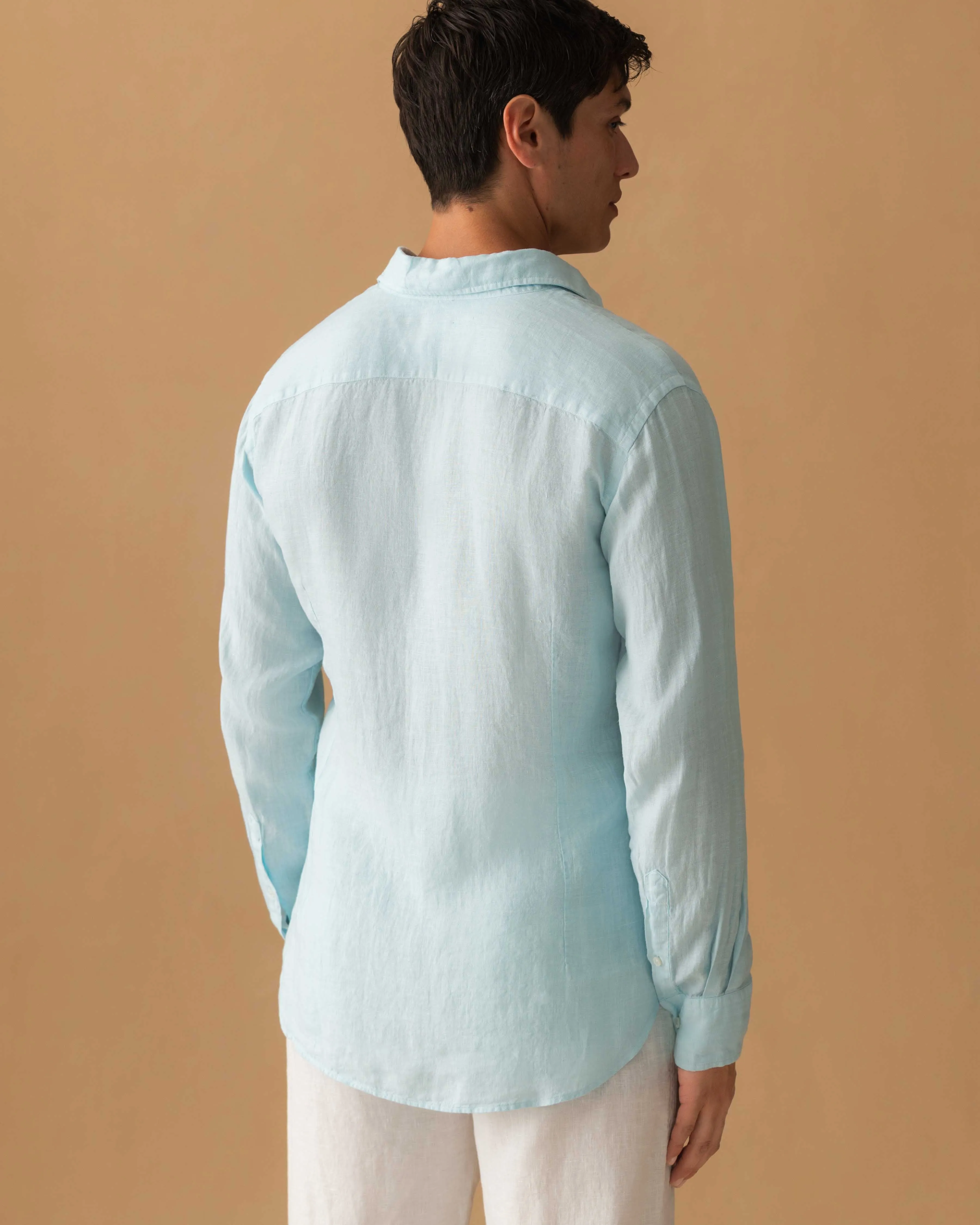 Linen Cutaway Collar Shirt sold by Thom Sweeney product image thumbnail 5