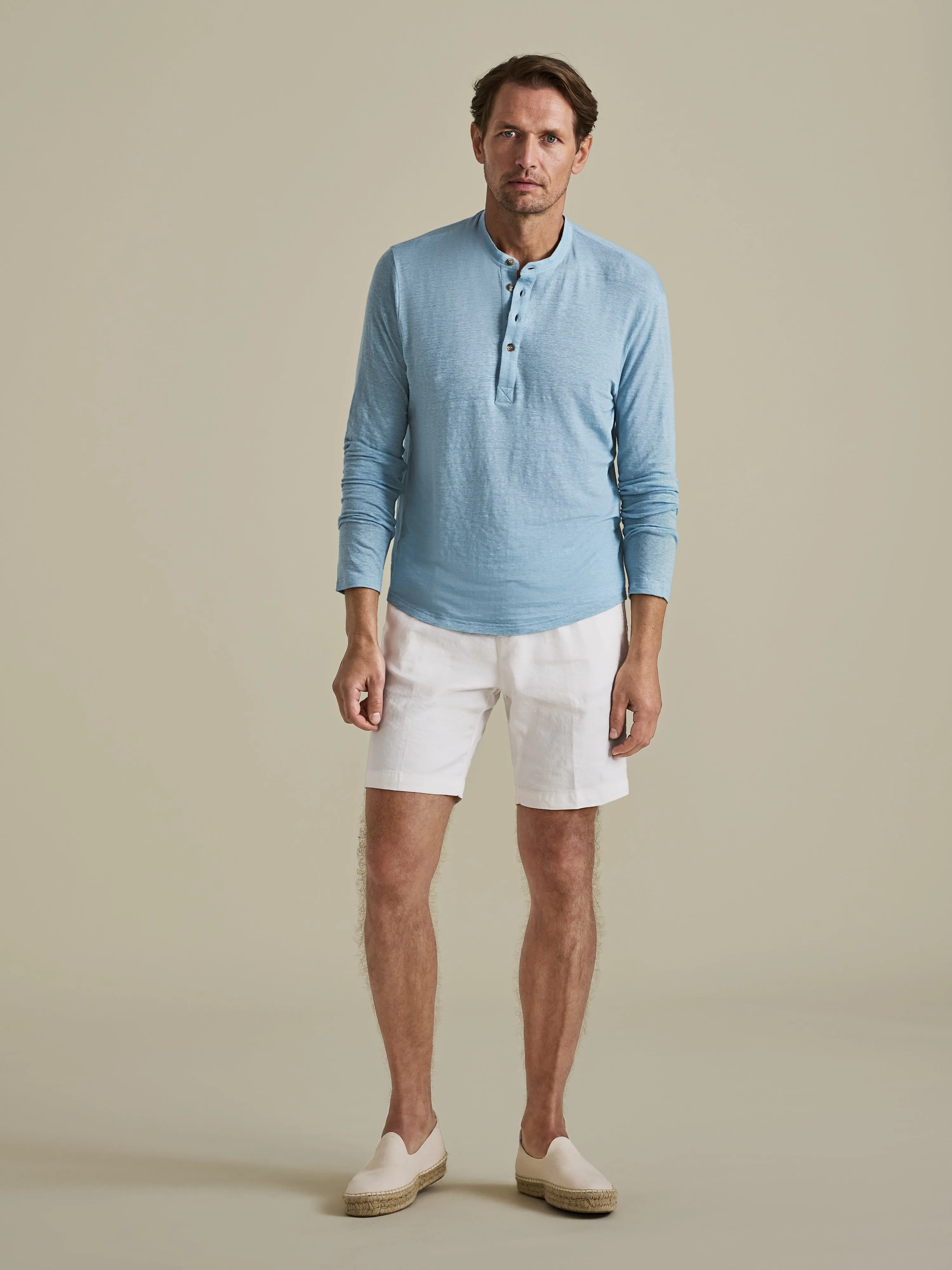 Linen Jersey Pleated Shorts sold by Thom Sweeney product image thumbnail 3