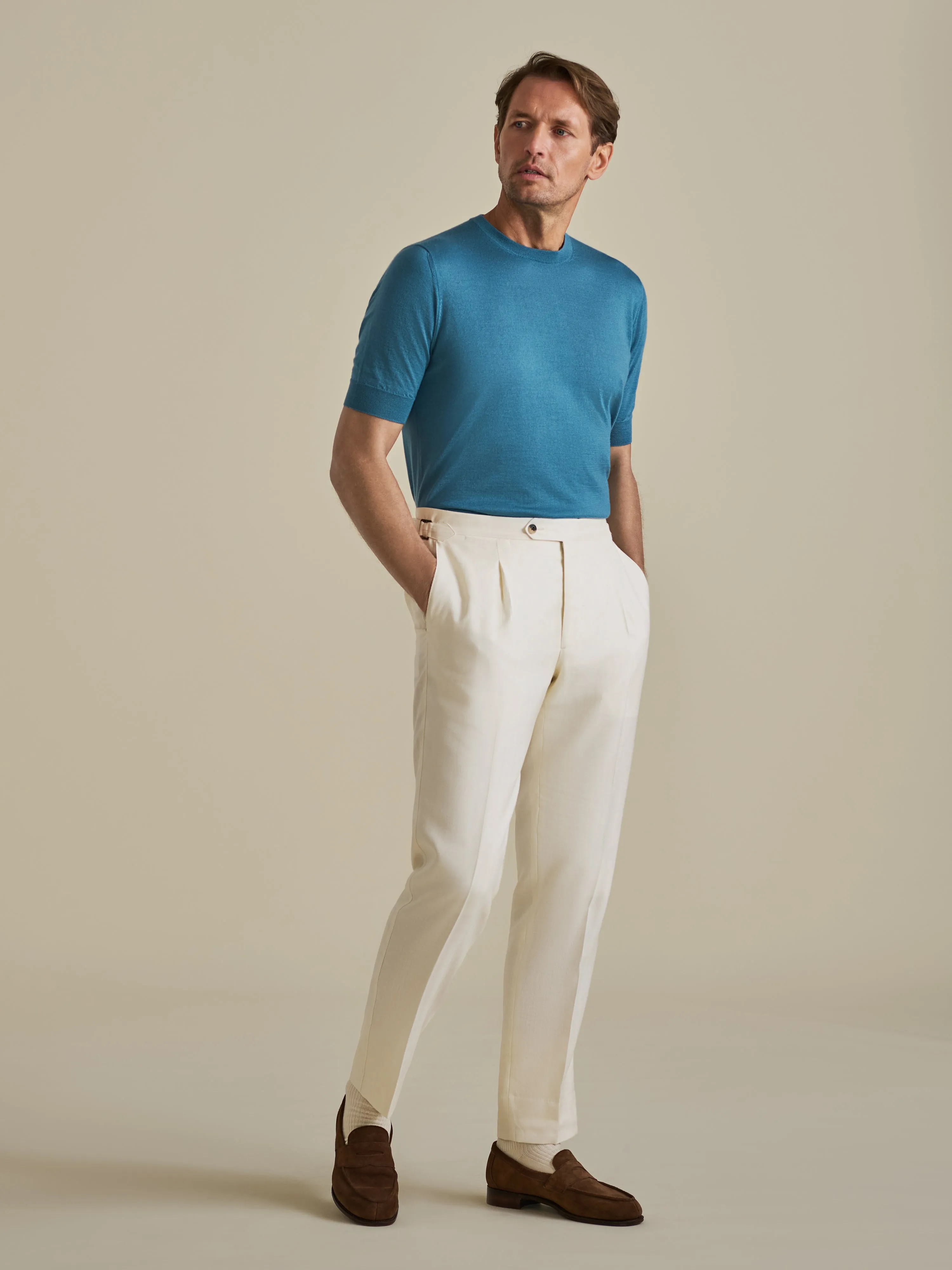 Cashmere Silk Ribbed T-Shirt sold by Thom Sweeney product image thumbnail 3