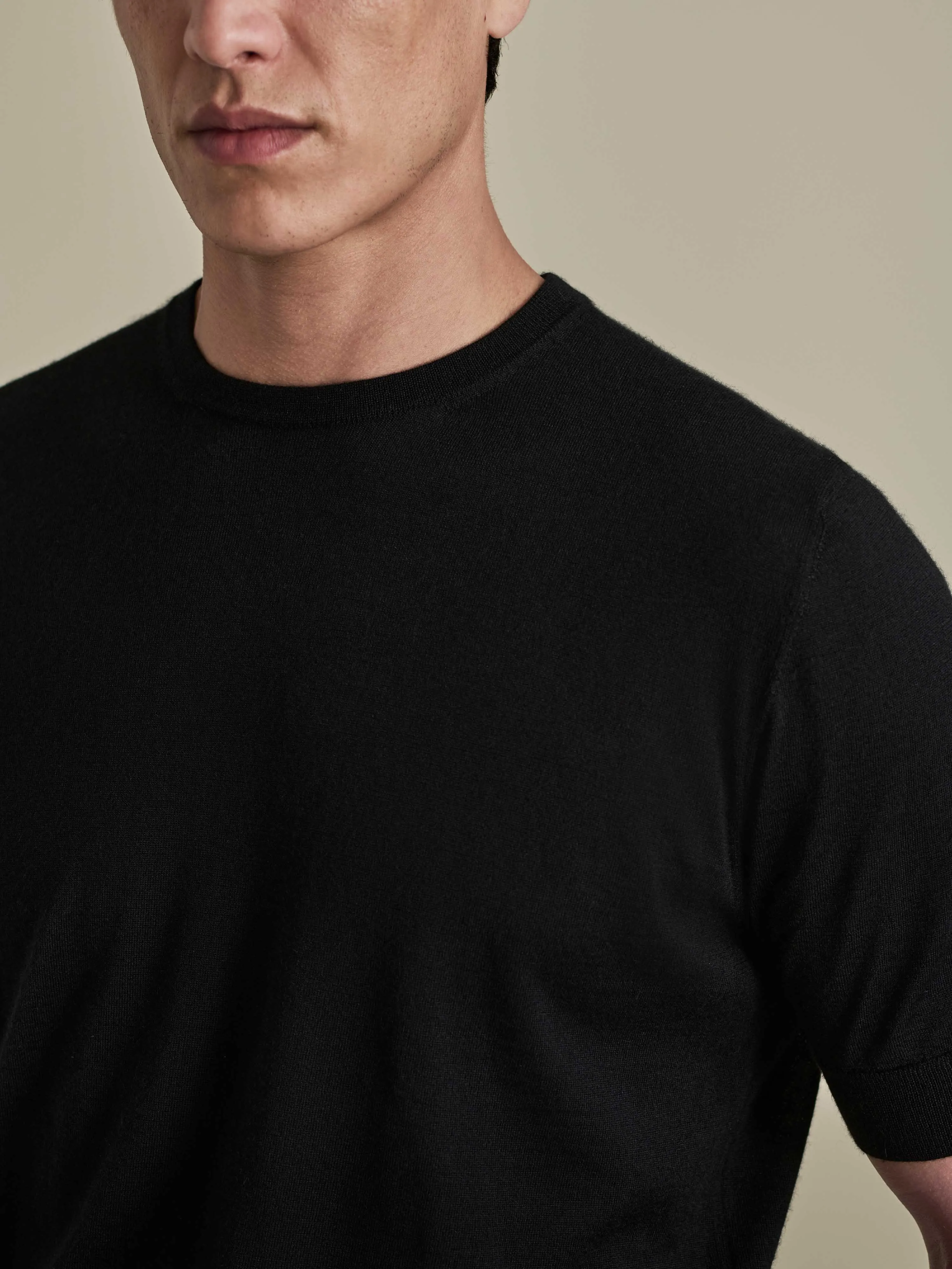 Cashmere Silk Ribbed T-Shirt sold by Thom Sweeney product image thumbnail 4