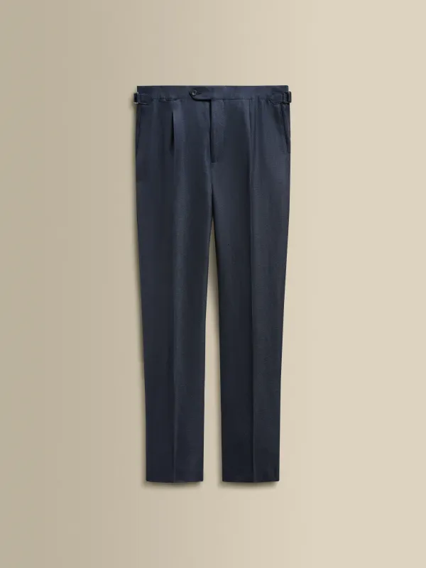 Linen Wool Single Pleat Tailored Trousers sold by Thom Sweeney