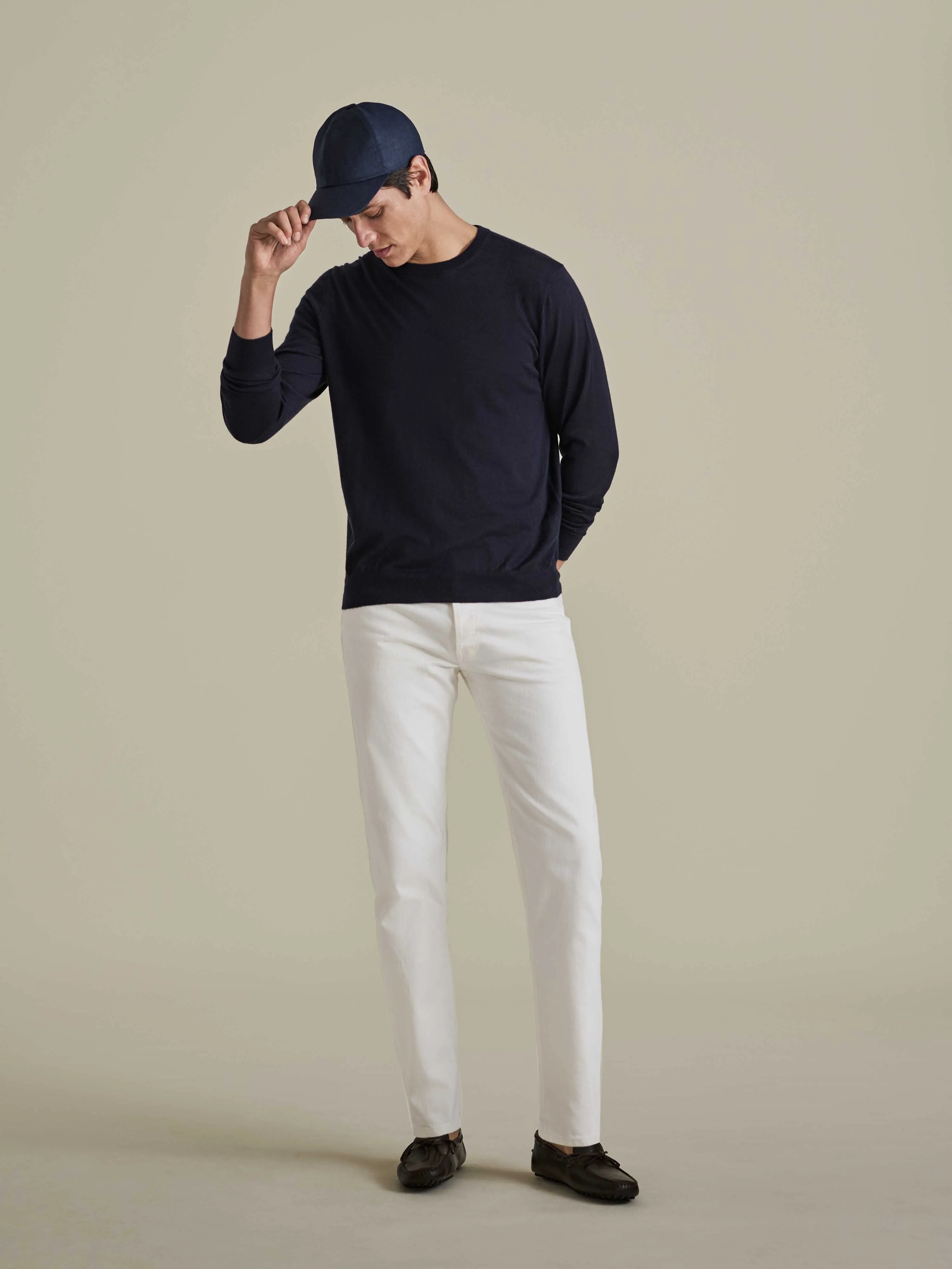 Cashmere Silk Ribbed Long Sleeve T-Shirt sold by Thom Sweeney product image thumbnail 3