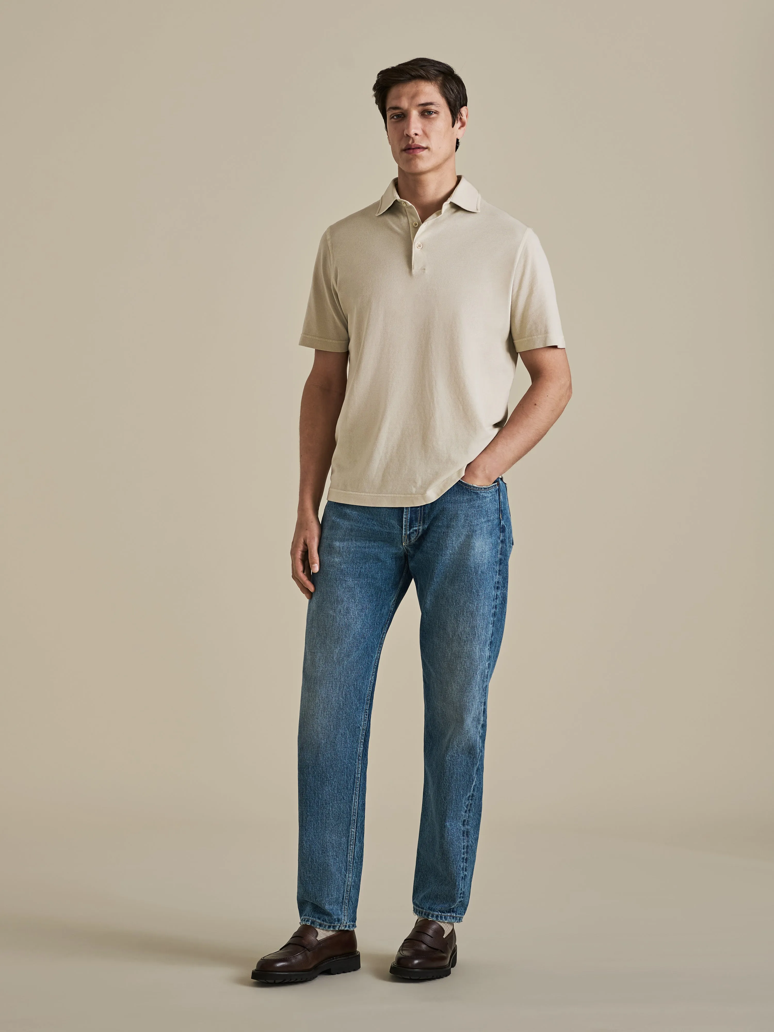Cotton Pique Polo Shirt sold by Thom Sweeney product image thumbnail 3