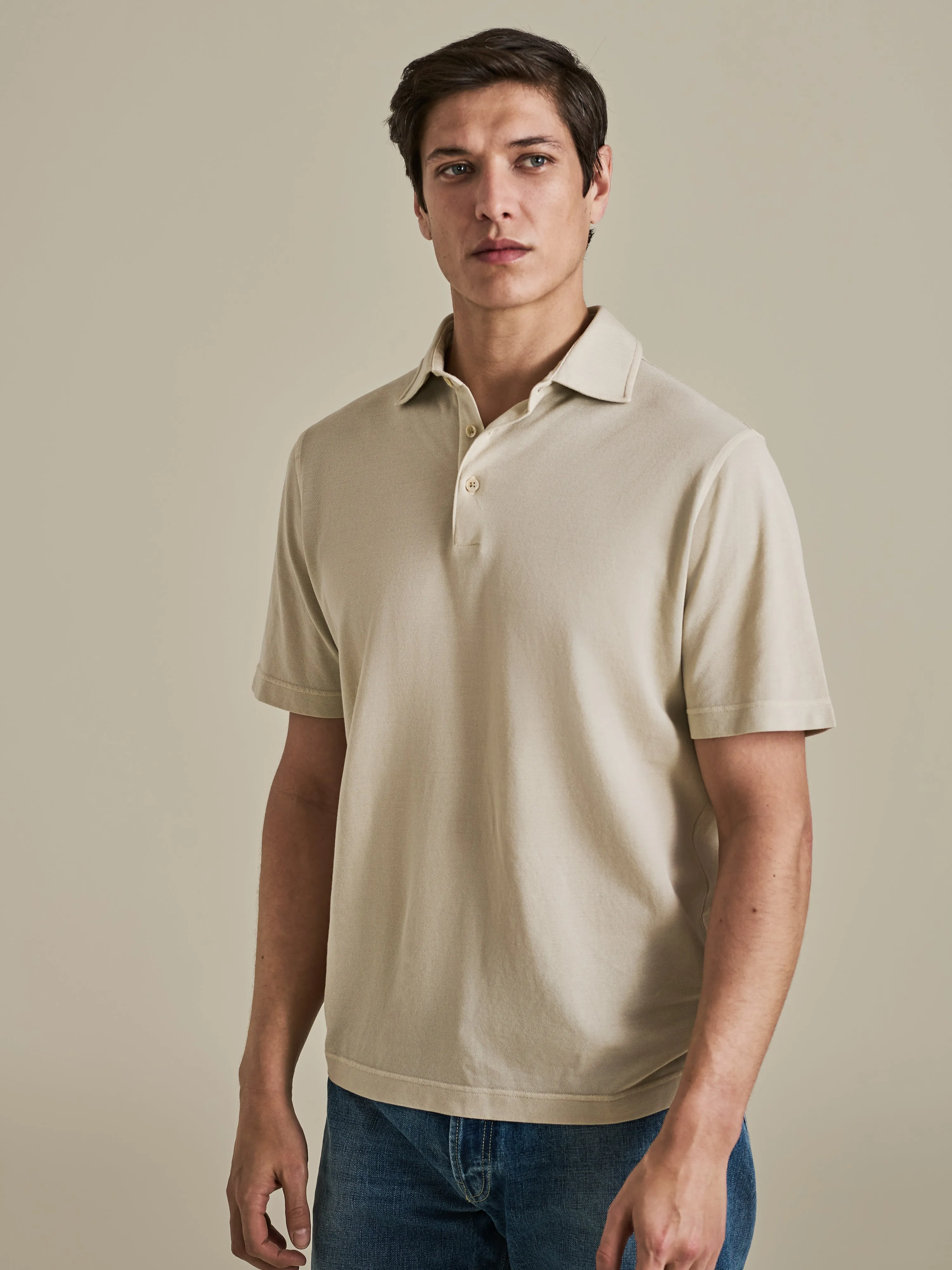 Cotton Pique Polo Shirt sold by Thom Sweeney product image thumbnail 4