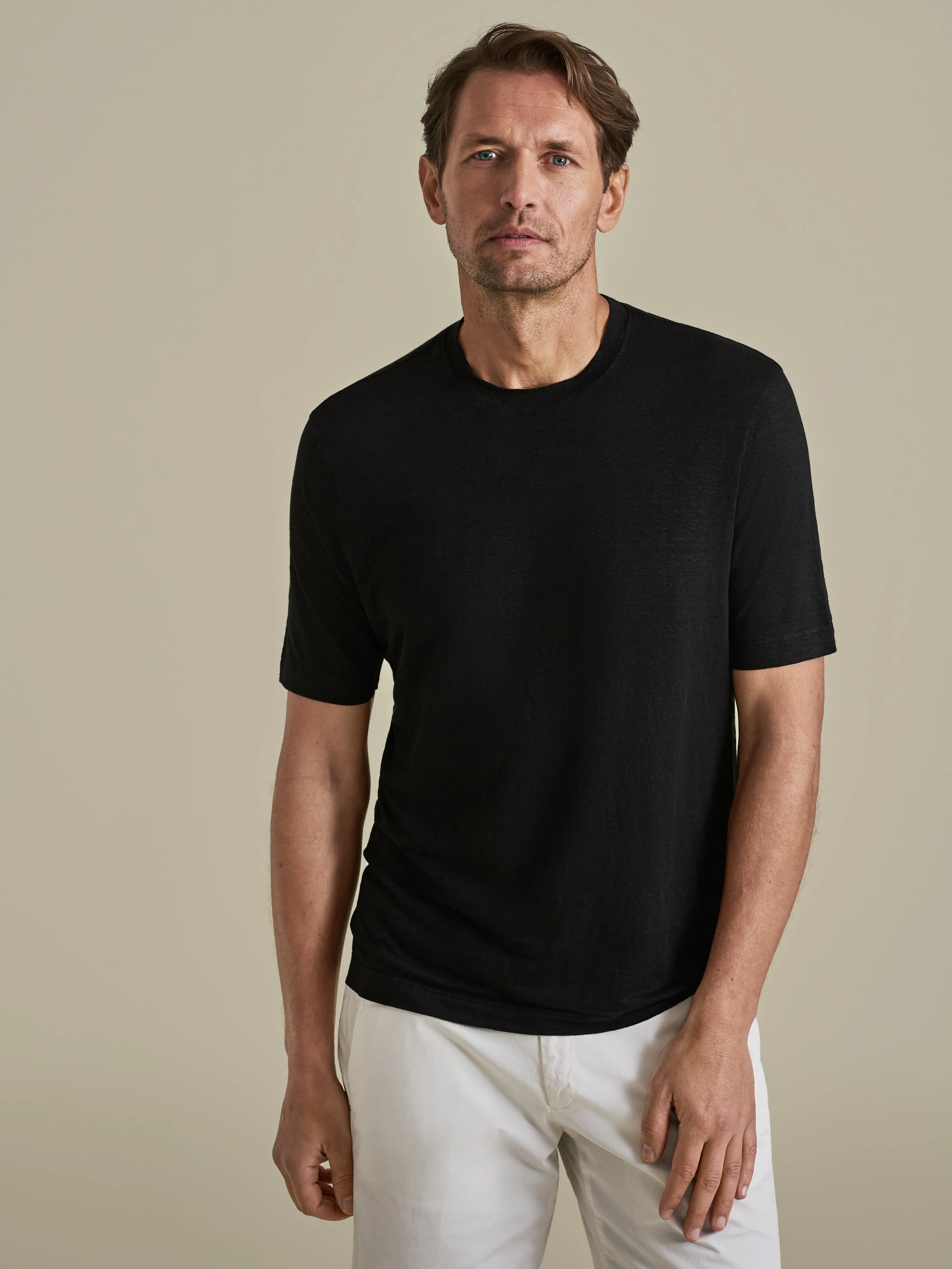 Linen Jersey T-Shirt sold by Thom Sweeney product image thumbnail 2