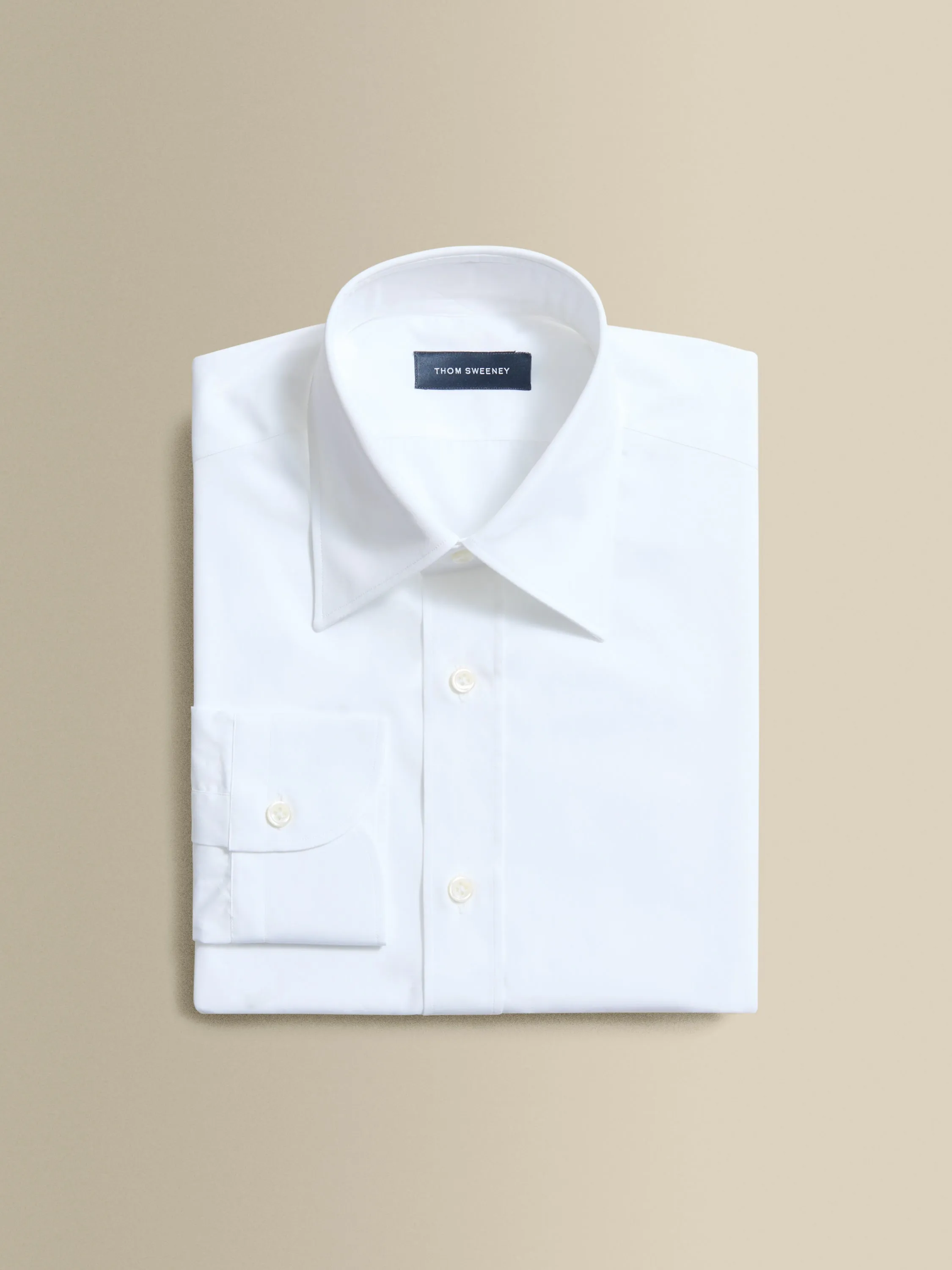 Cotton Poplin Point Collar Shirt sold by Thom Sweeney