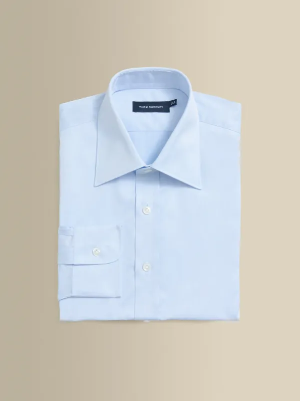 Solid Poplin Point Collar Shirt made by Thom Sweeney