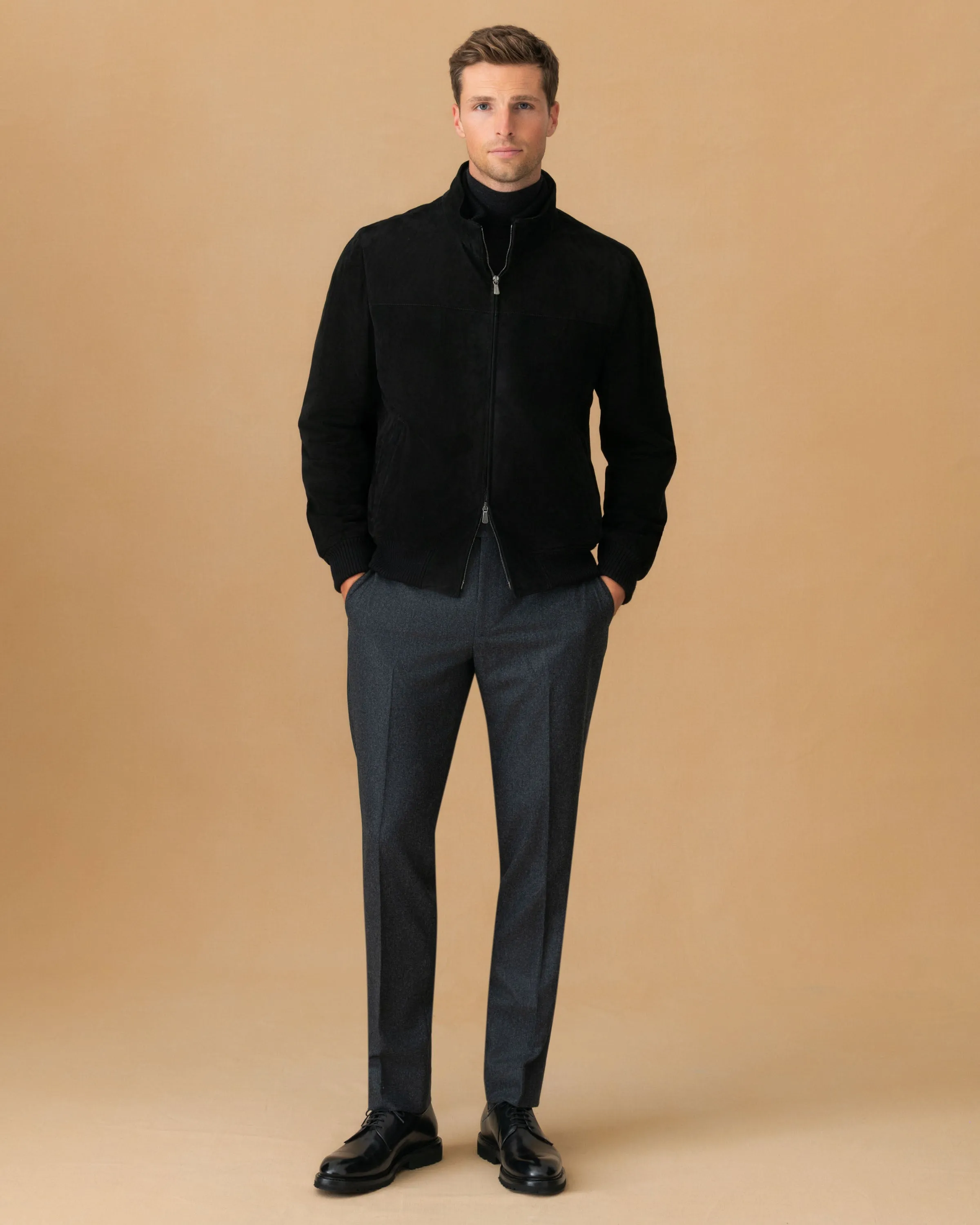 Flannel Flat Front Tailored Trousers sold by Thom Sweeney product image thumbnail 2