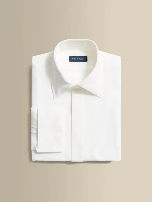 Silk Lecce Collar Fly Front Shirt made by Thom Sweeney