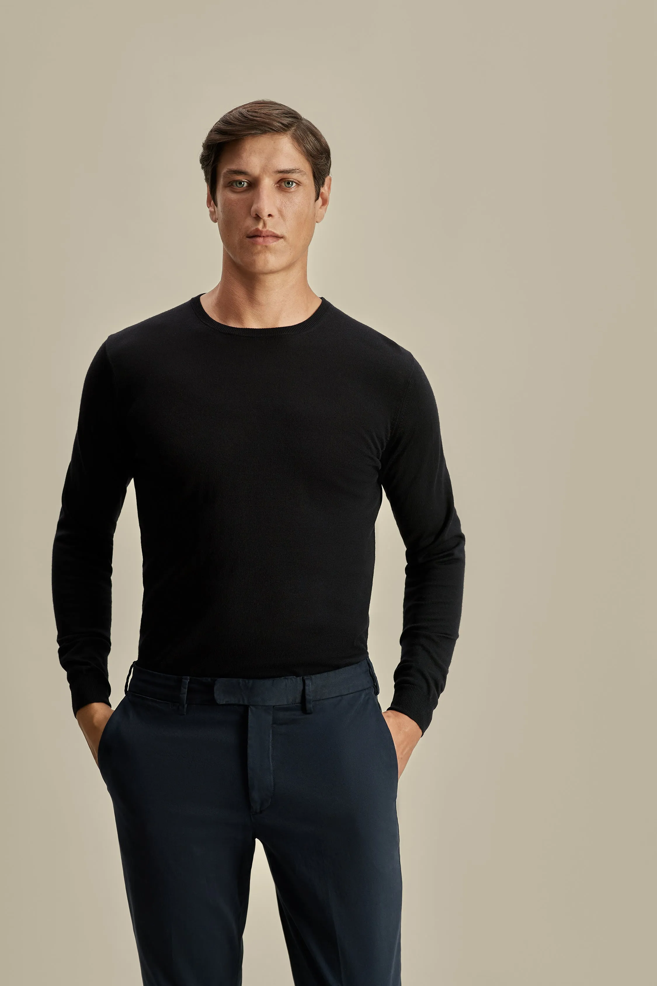Merino Wool Extrafine Crew Neck Sweater sold by Thom Sweeney product image thumbnail 2