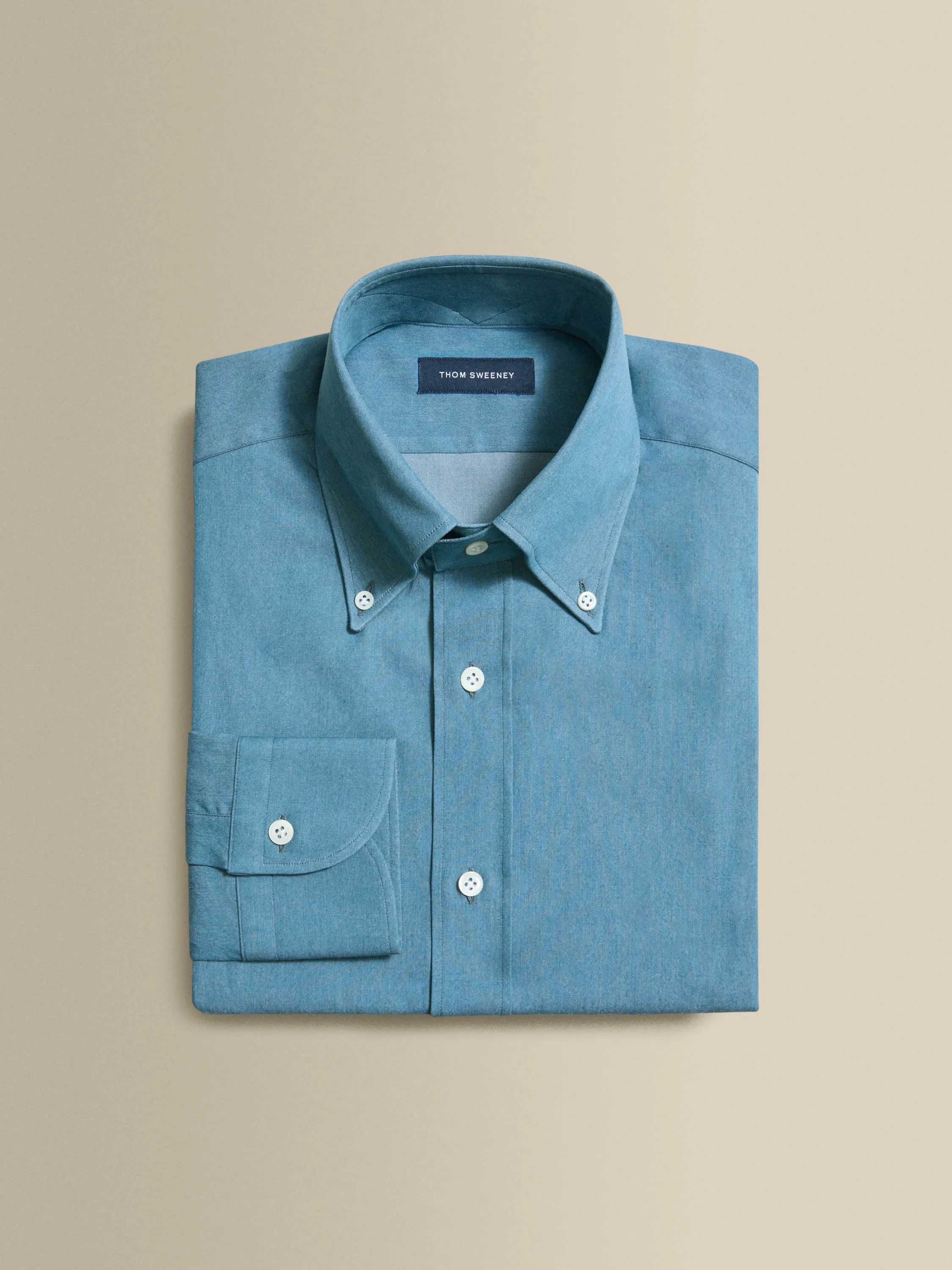 Cotton Chambray Button Down Collar Shirt sold by Thom Sweeney