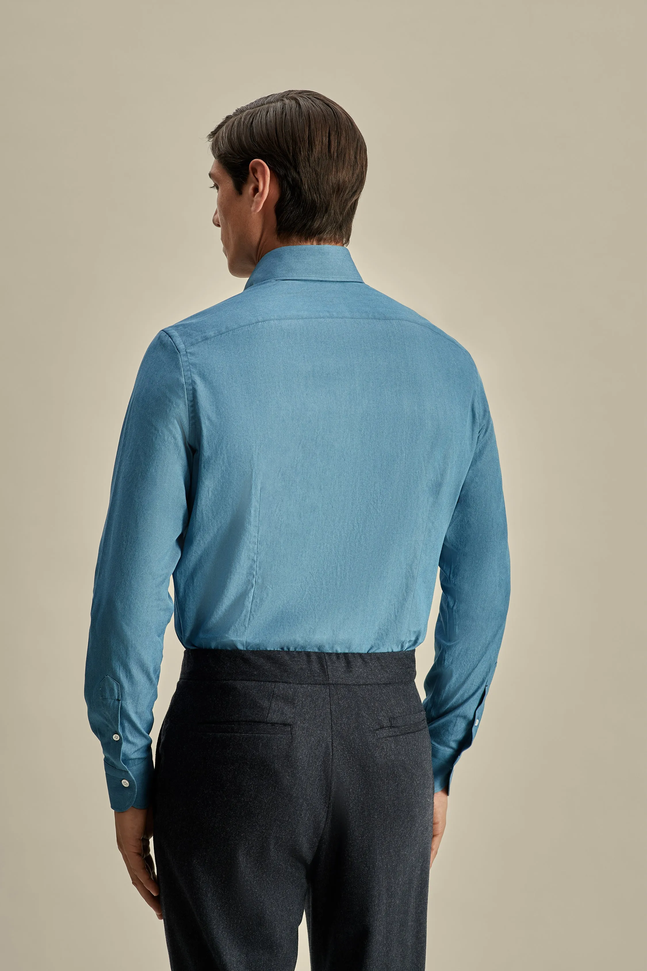 Cotton Chambray Button Down Collar Shirt sold by Thom Sweeney product image thumbnail 4