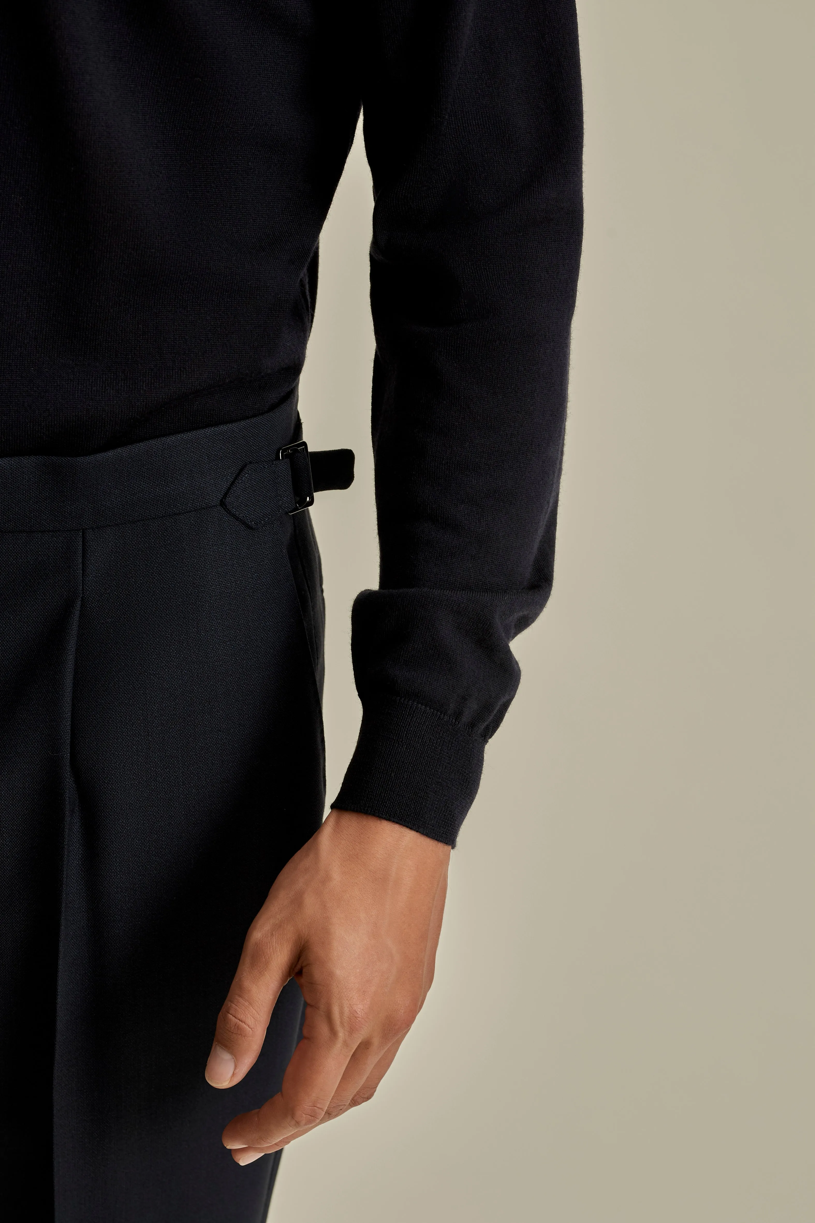 Merino Wool Extrafine Long Sleeve Polo Shirt sold by Thom Sweeney product image thumbnail 5