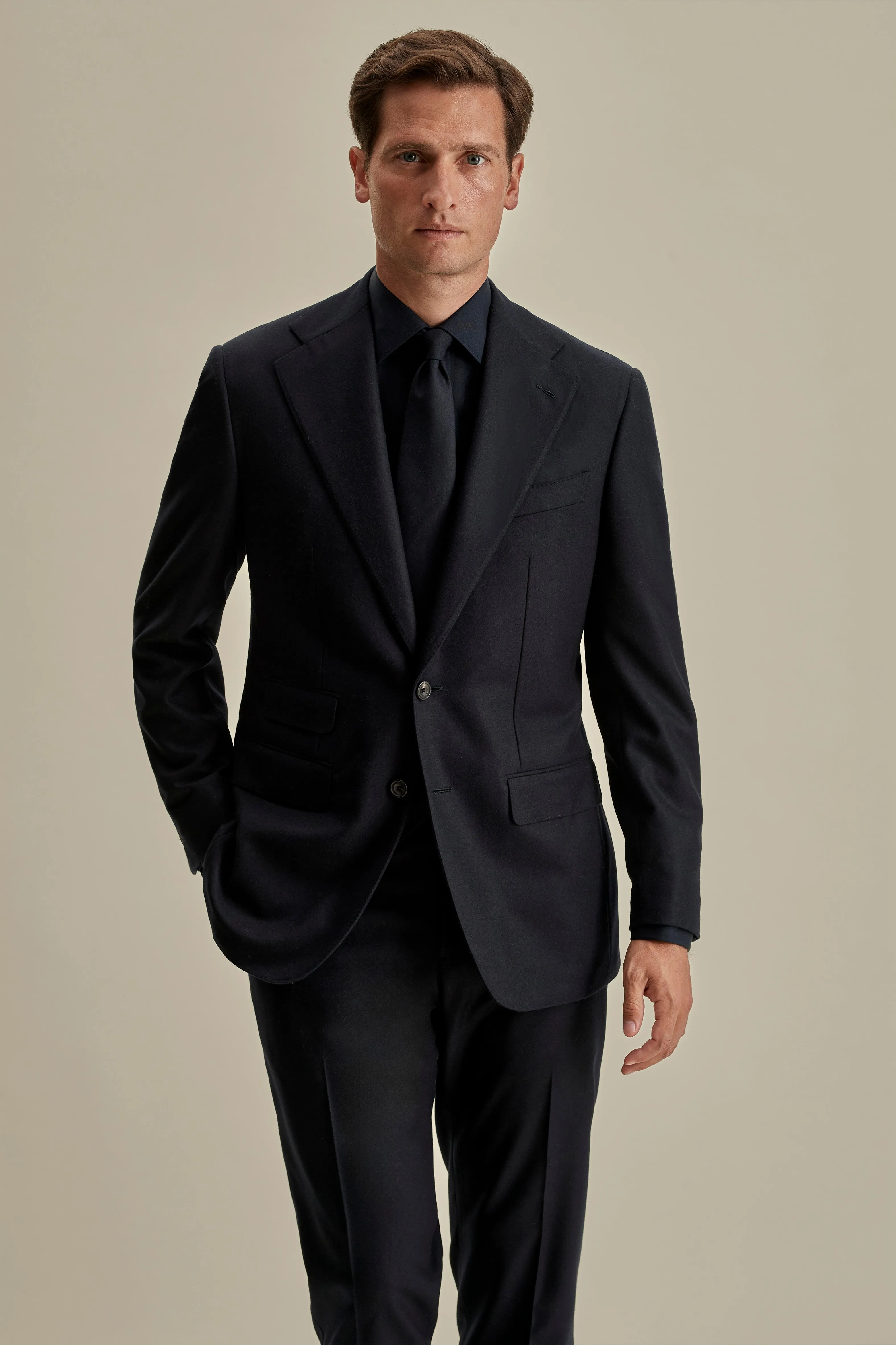 Flannel Single Breasted Wool Suit sold by Thom Sweeney product image thumbnail 3