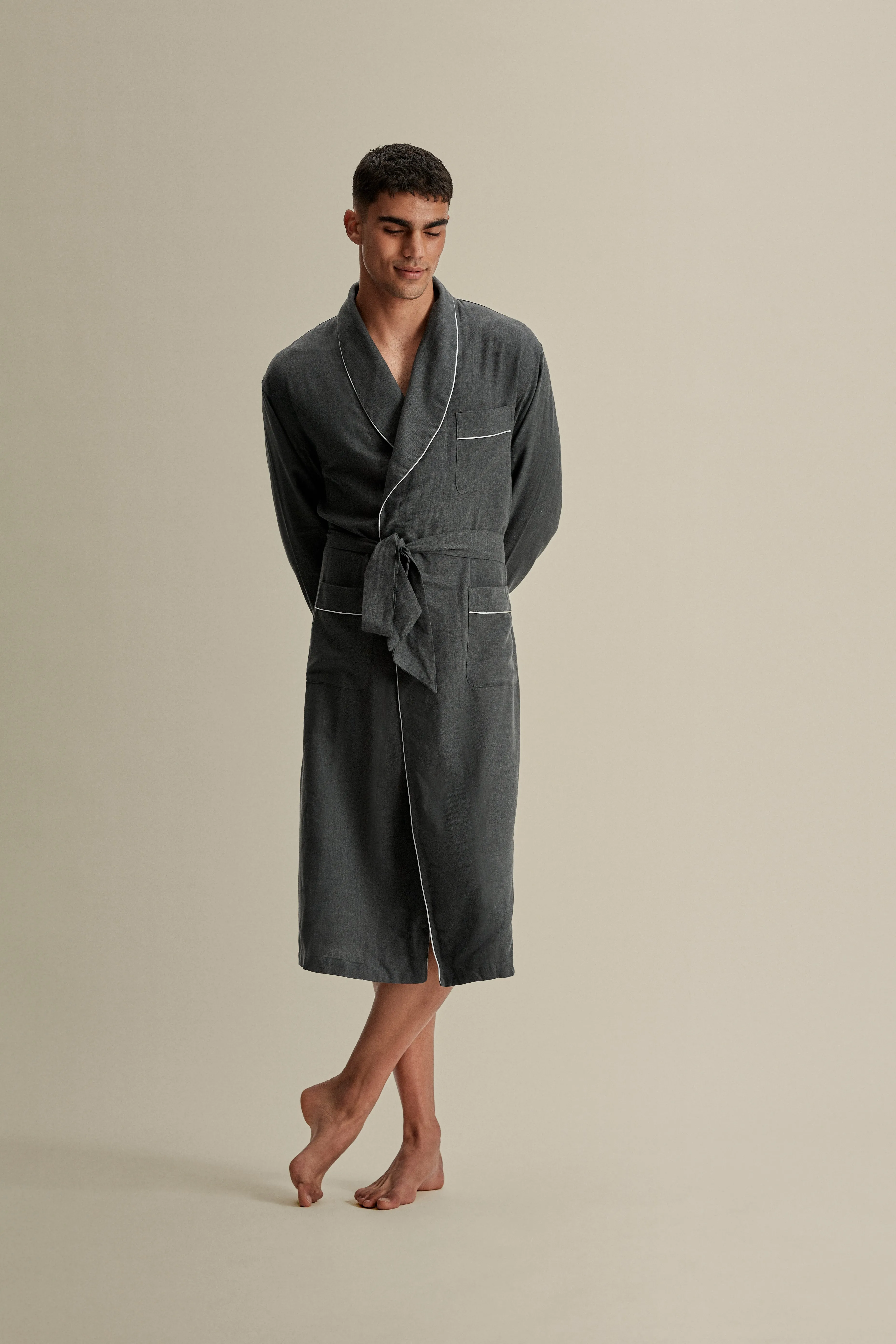 Brushed Cotton Dressing Gown sold by Thom Sweeney product image thumbnail 2