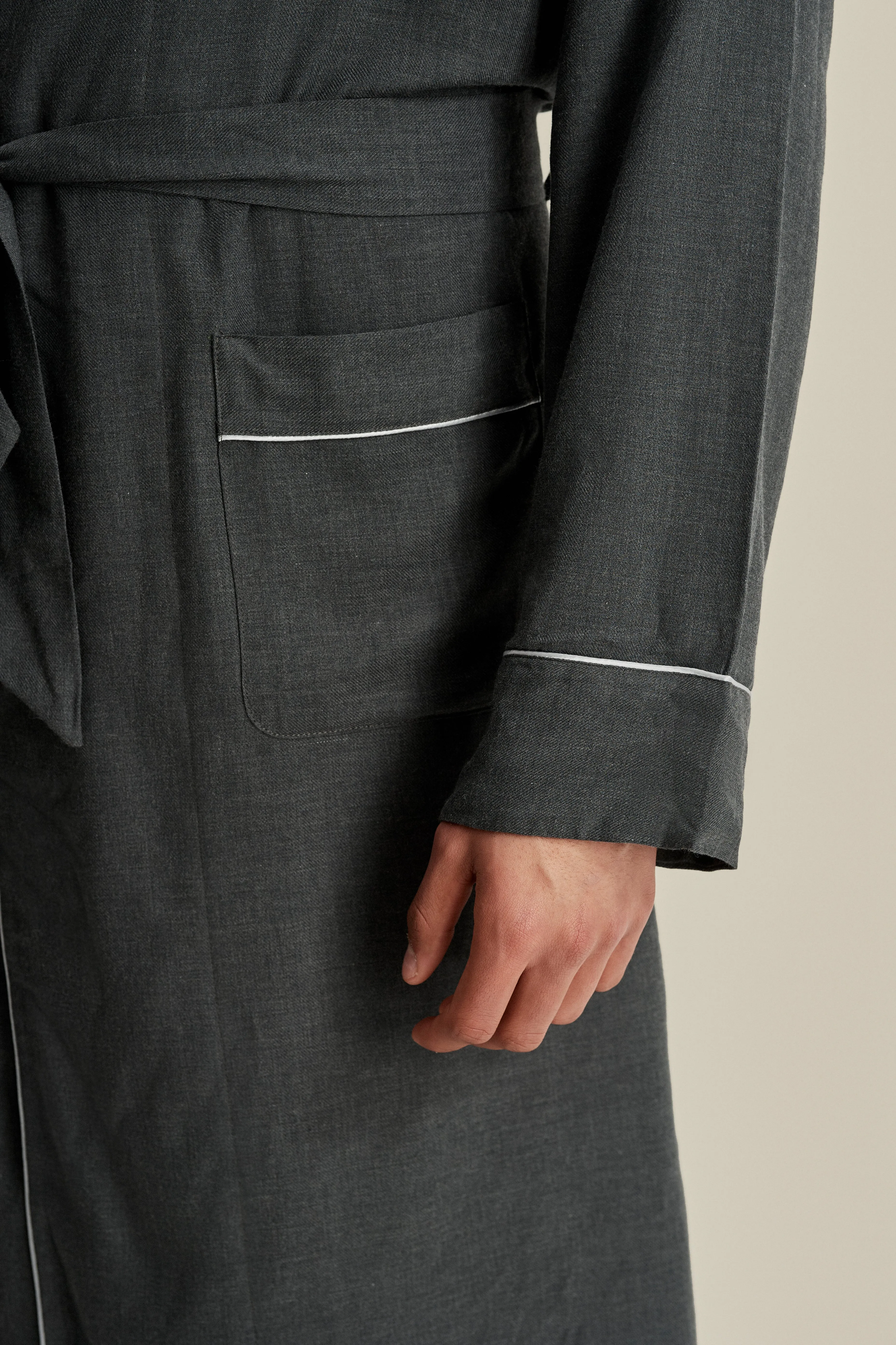 Brushed Cotton Dressing Gown sold by Thom Sweeney product image thumbnail 4